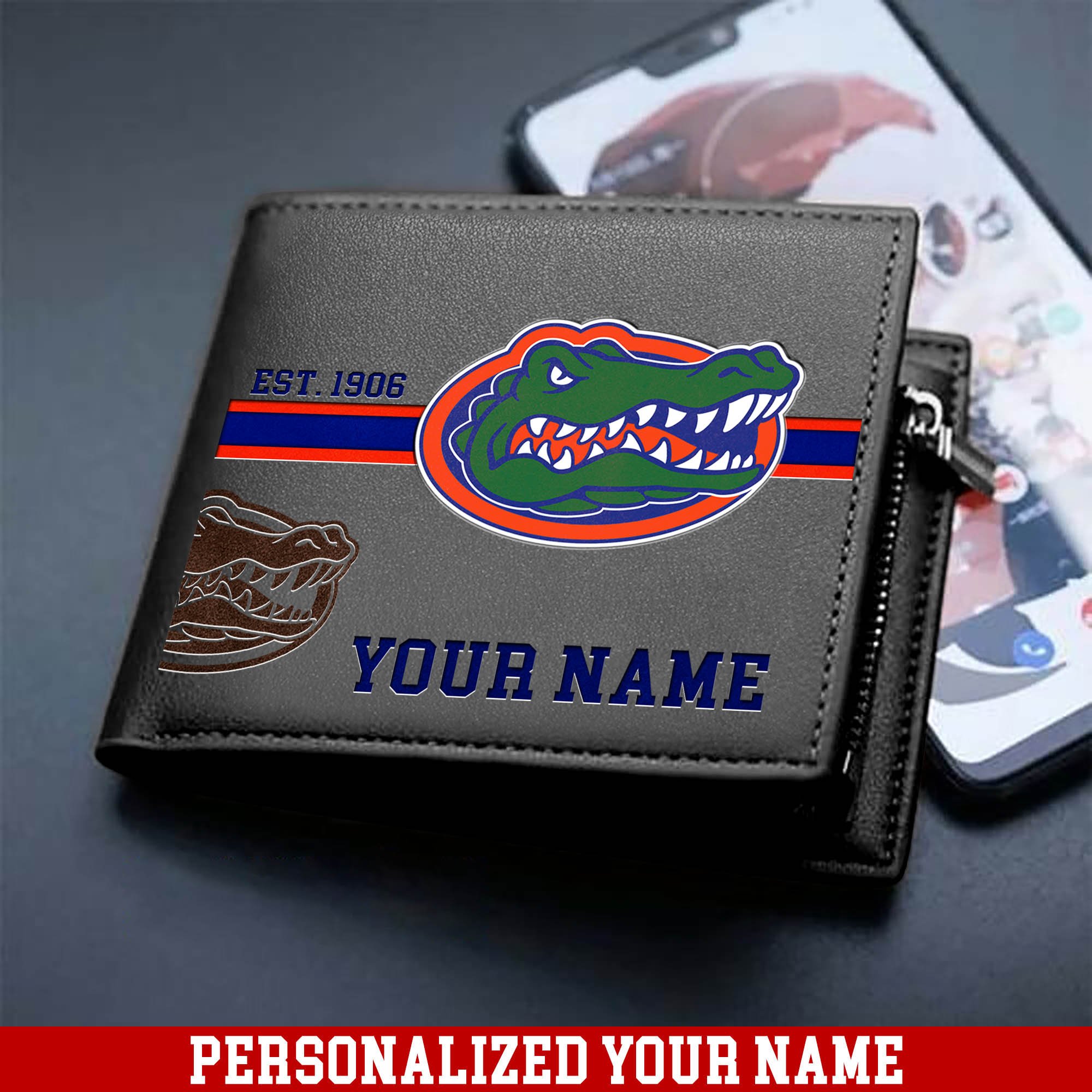 Alternative view of Florida Gators Men Wallet 2024 Version Personalized Your Name, Football Wallet For Him, Football Fan Gifts ETHY-54904