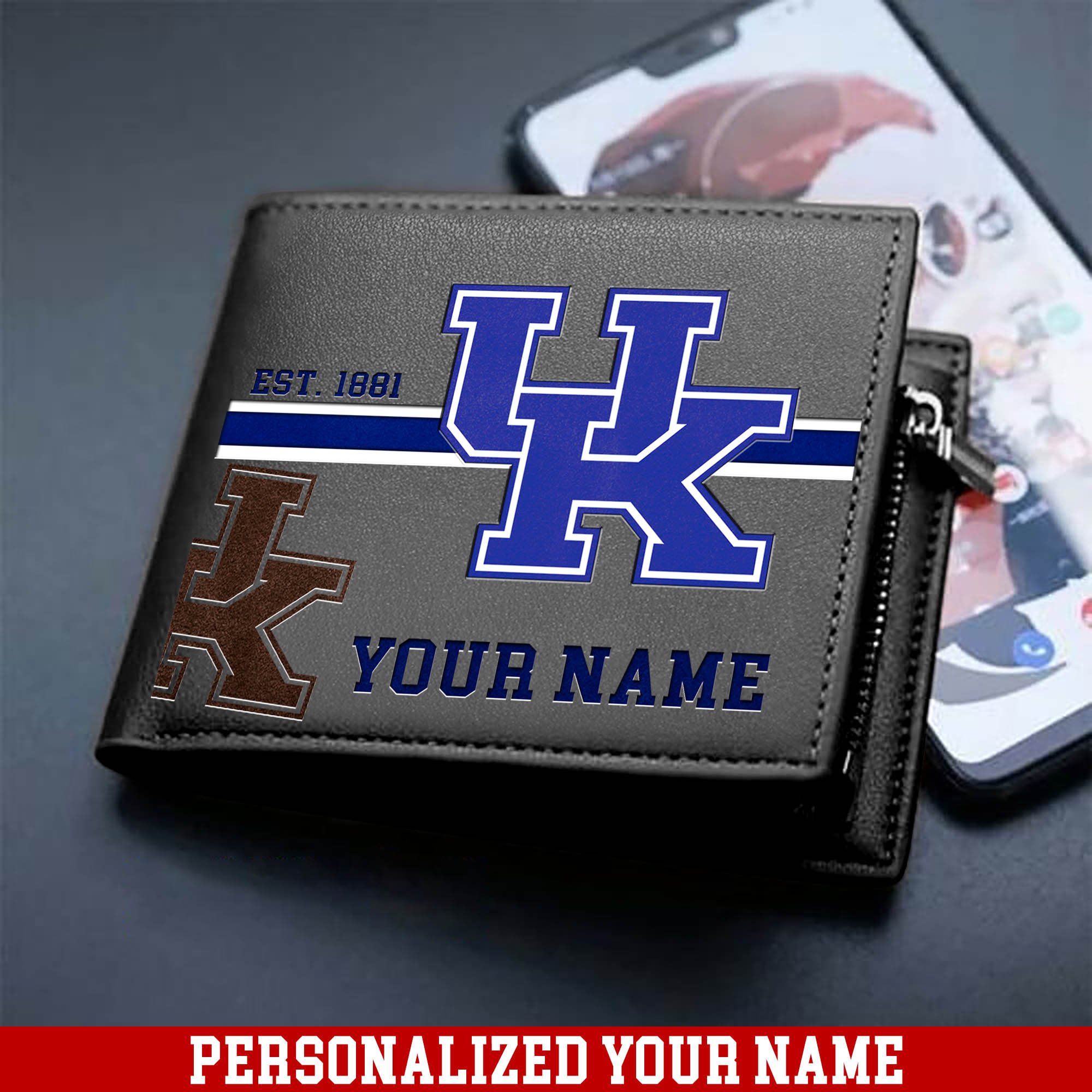 Alternative view of Kentucky Wildcats Men Wallet 2024 Version Personalized Your Name, Football Wallet For Him, Football Fan Gifts ETHY-54904