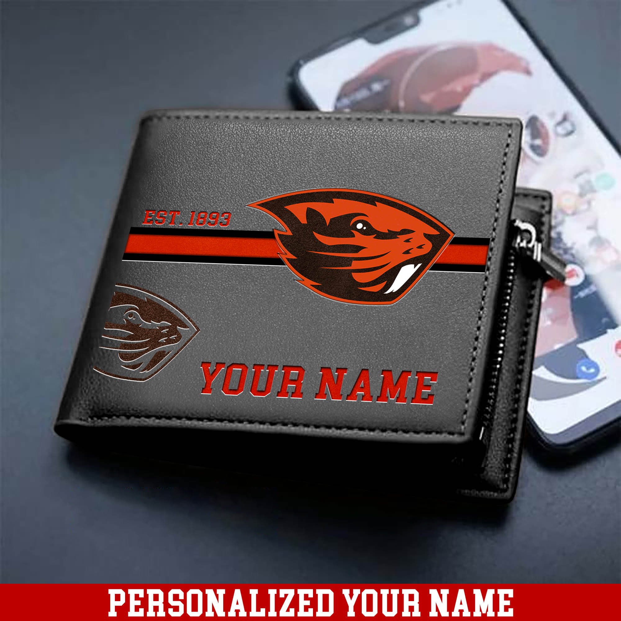 Alternative view of Oregon State Beavers Men Wallet 2024 Version Personalized Your Name, Football Wallet For Him, Football Fan Gifts ETHY-54904