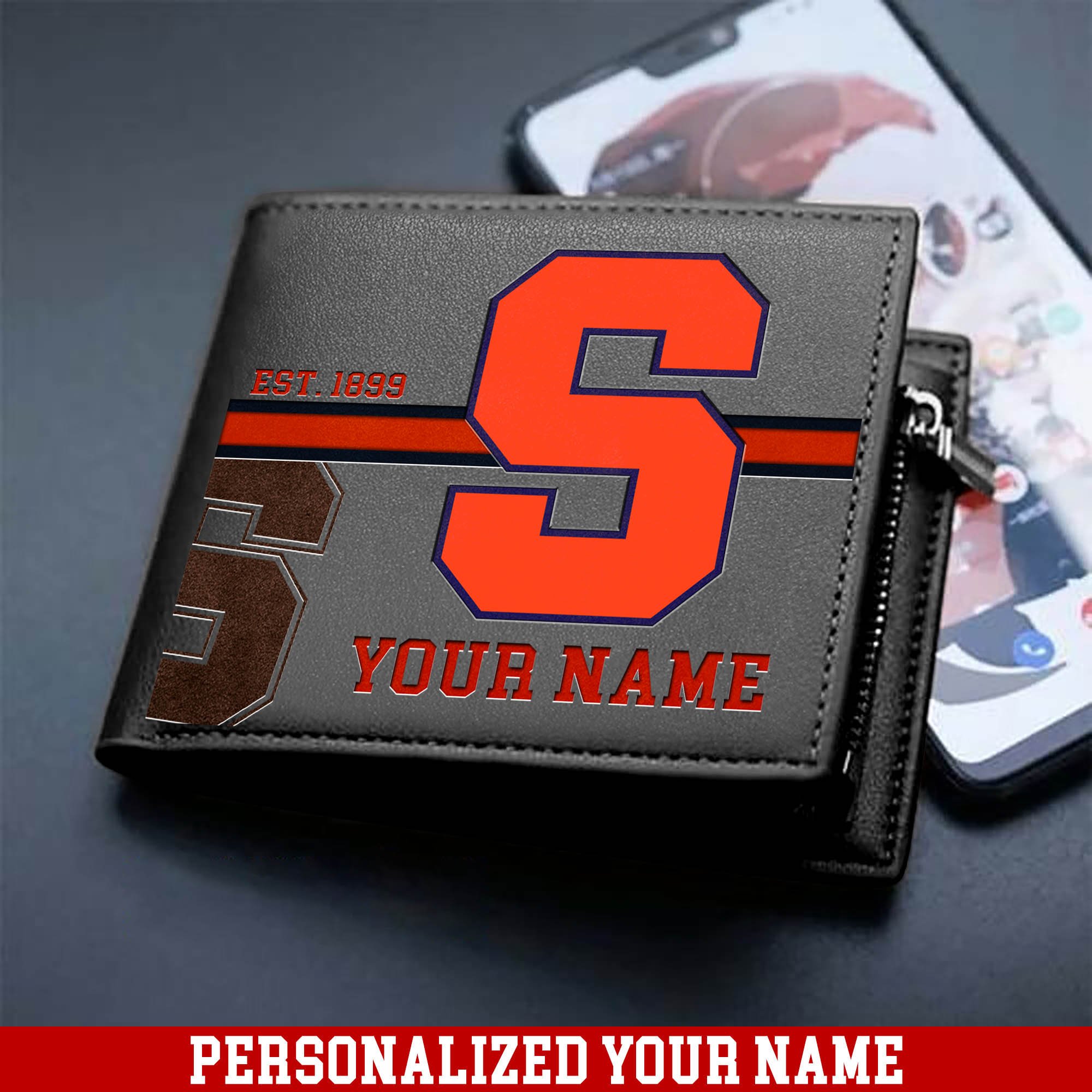 Alternative view of Syracuse Orange Men Wallet 2024 Version Personalized Your Name, Football Wallet For Him, Football Fan Gifts ETHY-54904