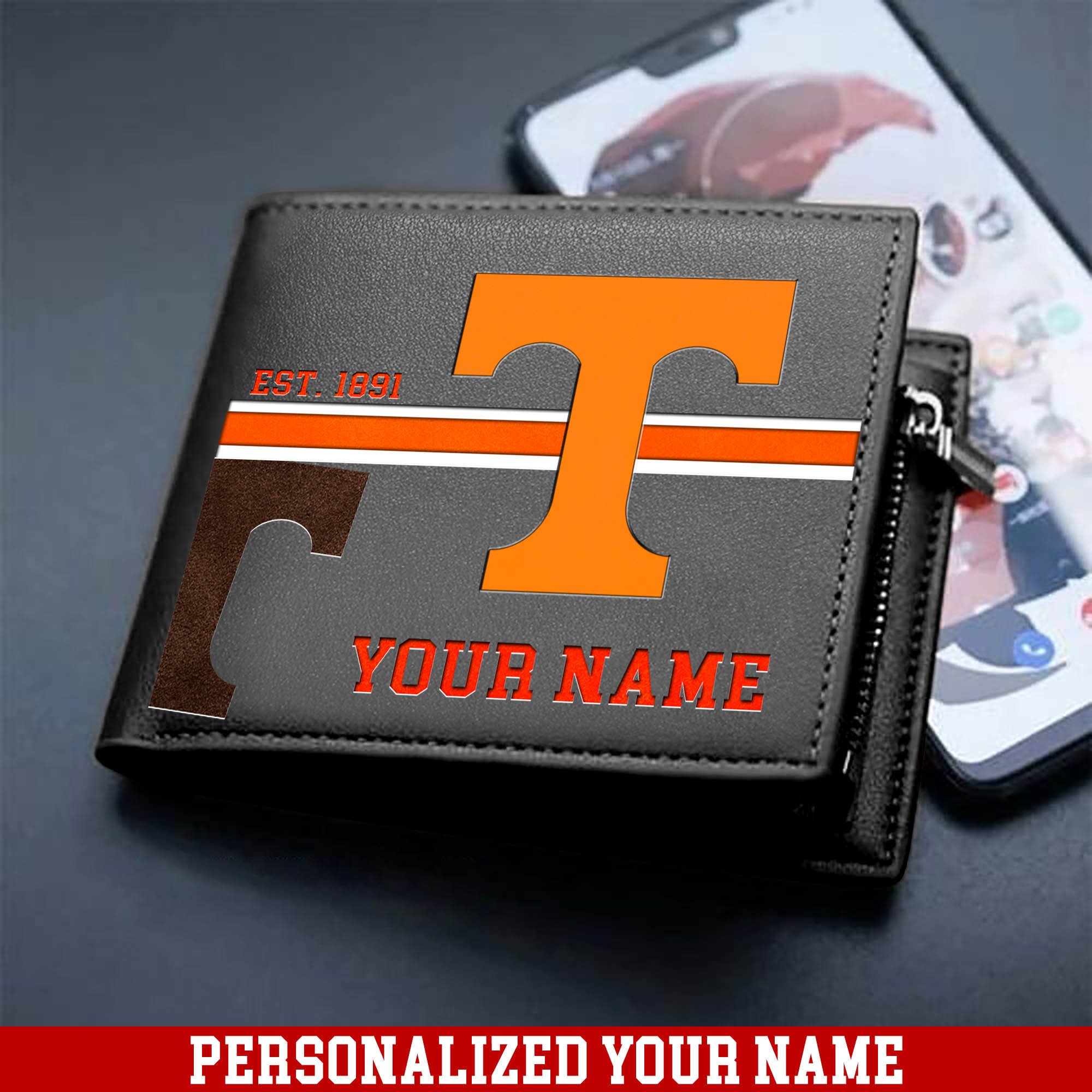 Alternative view of Tennessee Volunteers Men Wallet 2024 Version Personalized Your Name, Football Wallet For Him, Football Fan Gifts ETHY-54904