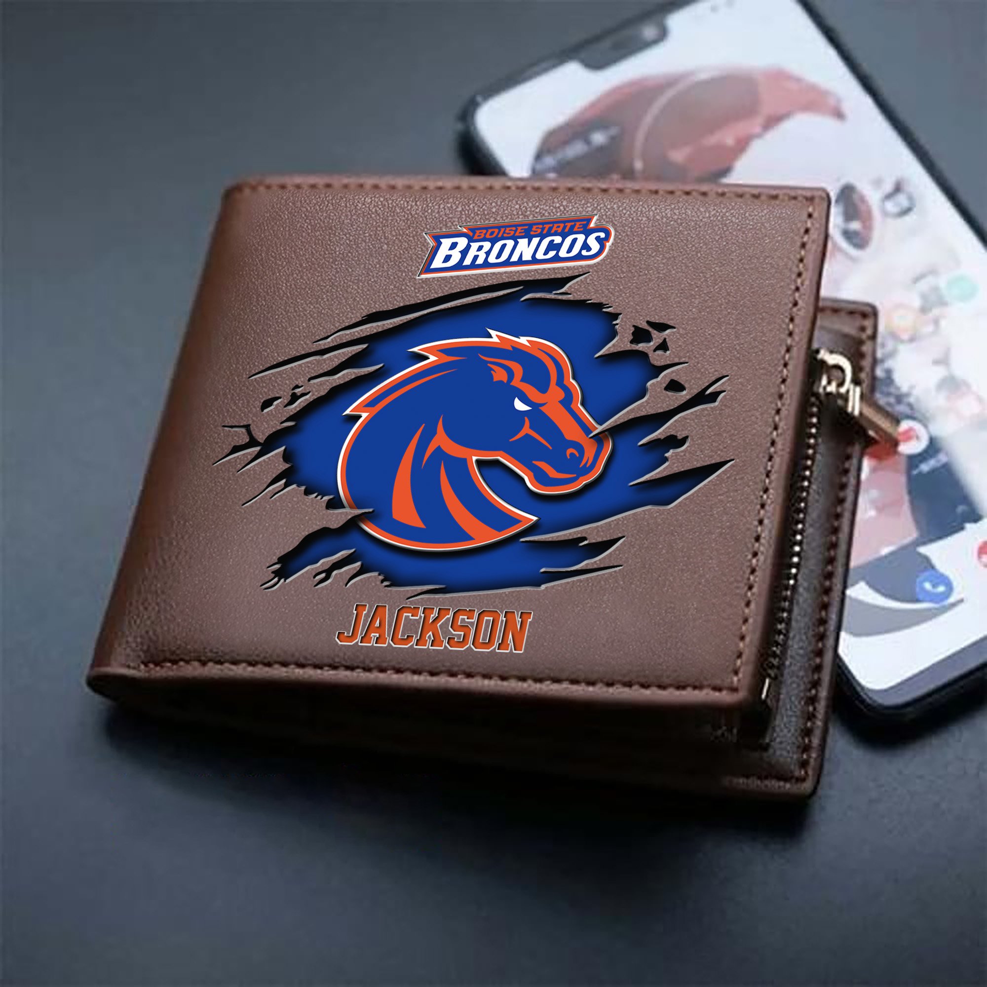 Alternative view of Boise State Broncos Men Wallet 2024 Version Personalized Your Name, Sport Wallet For Fans, Gifts For Him ETHY-61597