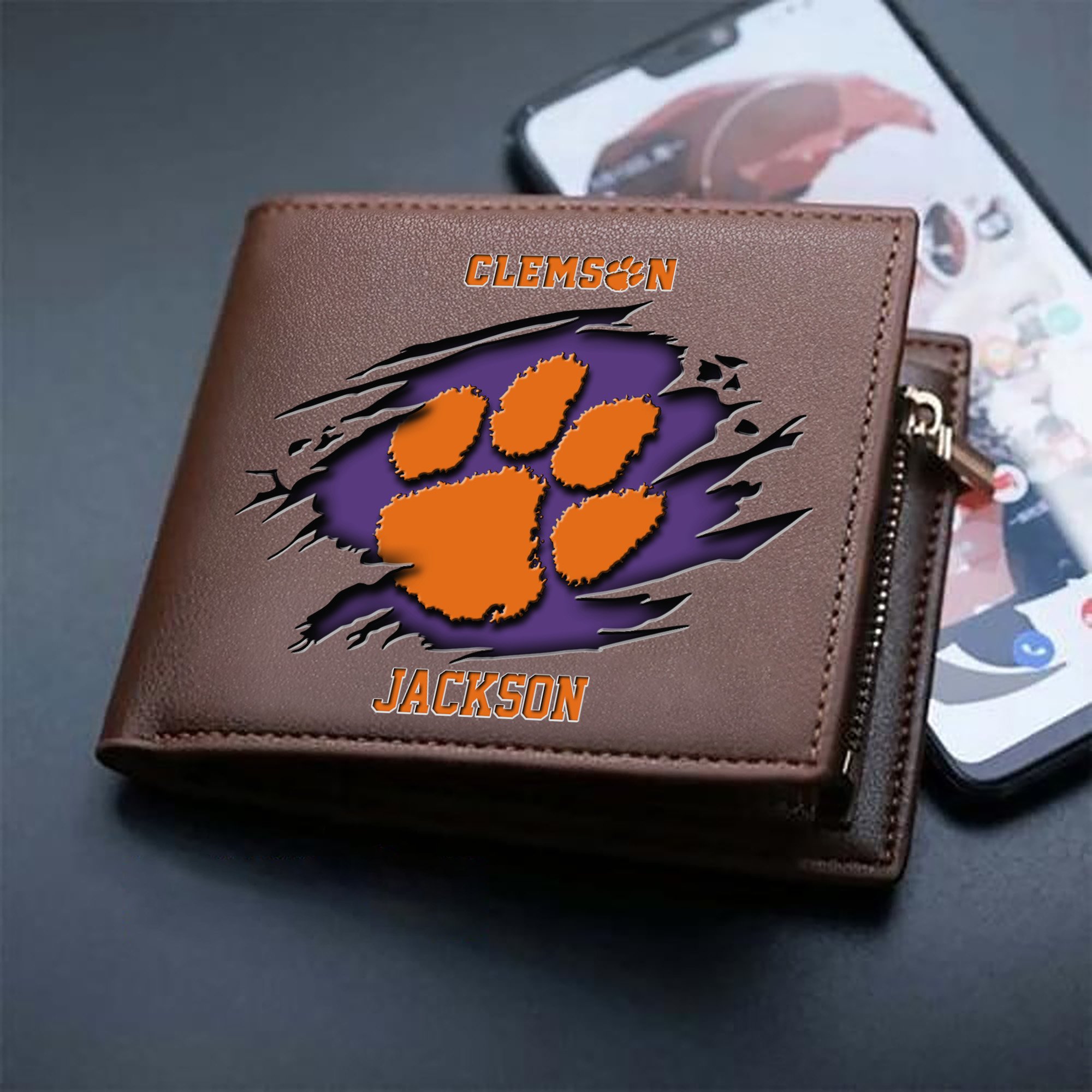 Alternative view of Clemson Tigers Men Wallet 2024 Version Personalized Your Name, Sport Wallet For Fans, Gifts For Him ETHY-61597