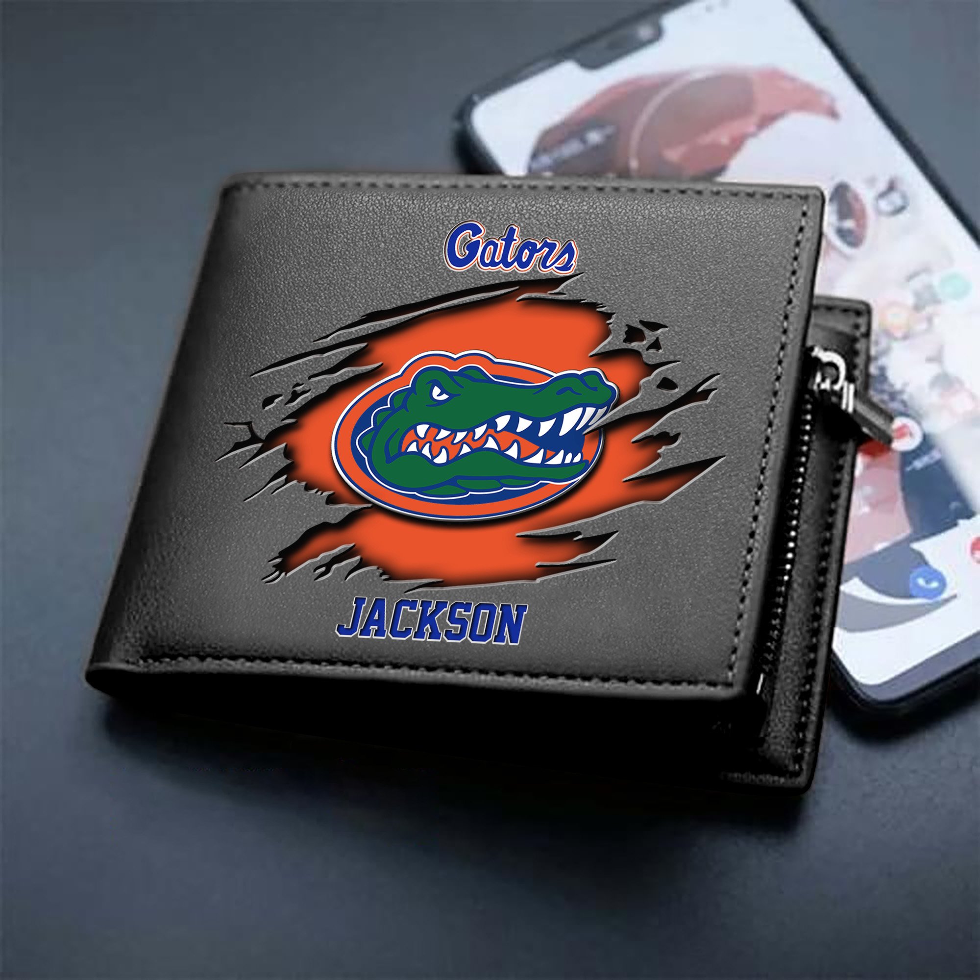 Florida Gators Men Wallet 2024 Version Personalized Your Name, Sport Wallet For Fans, Gifts For Him ETHY-61597