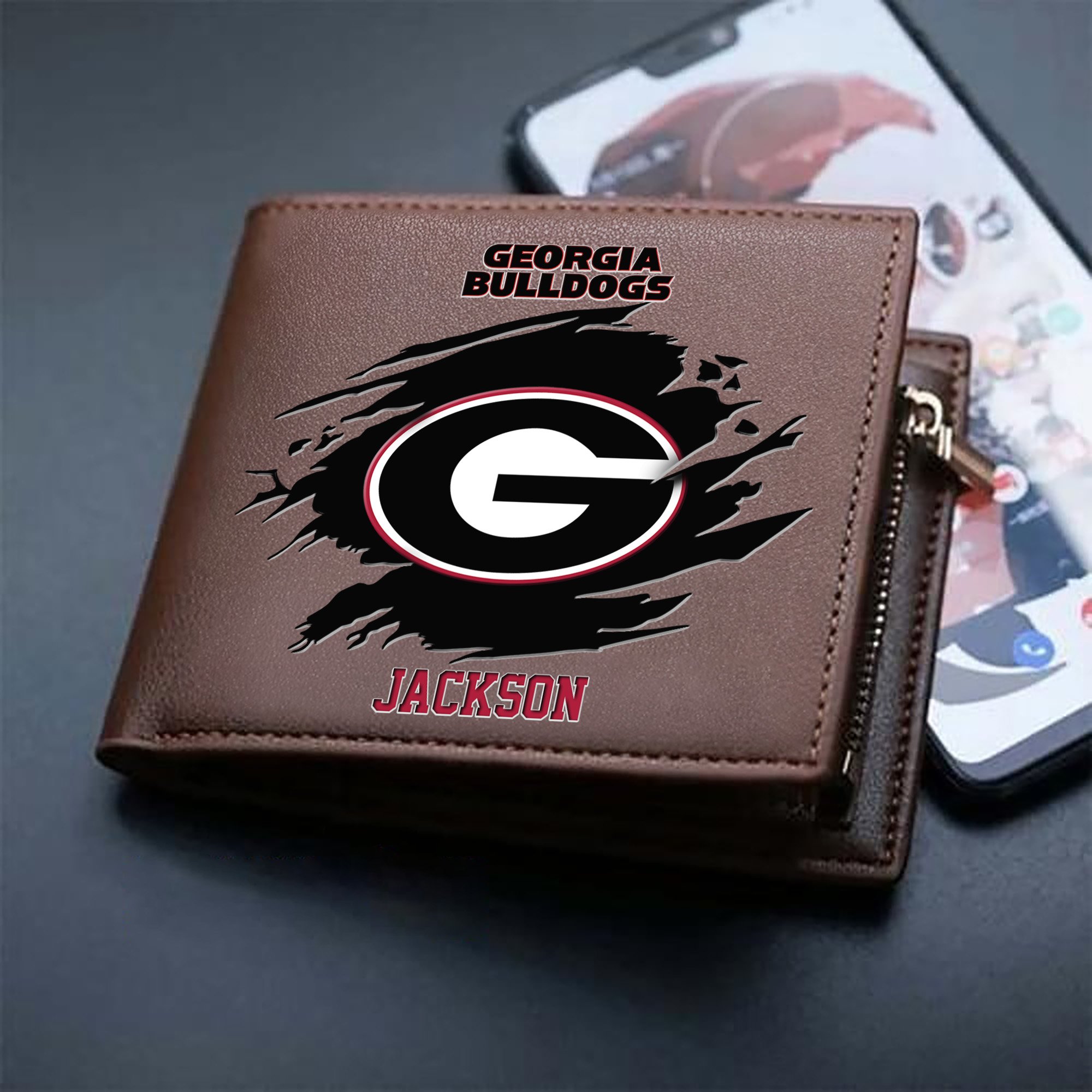 Alternative view of Georgia Bulldogs Men Wallet 2024 Version Personalized Your Name, Sport Wallet For Fans, Gifts For Him ETHY-61597
