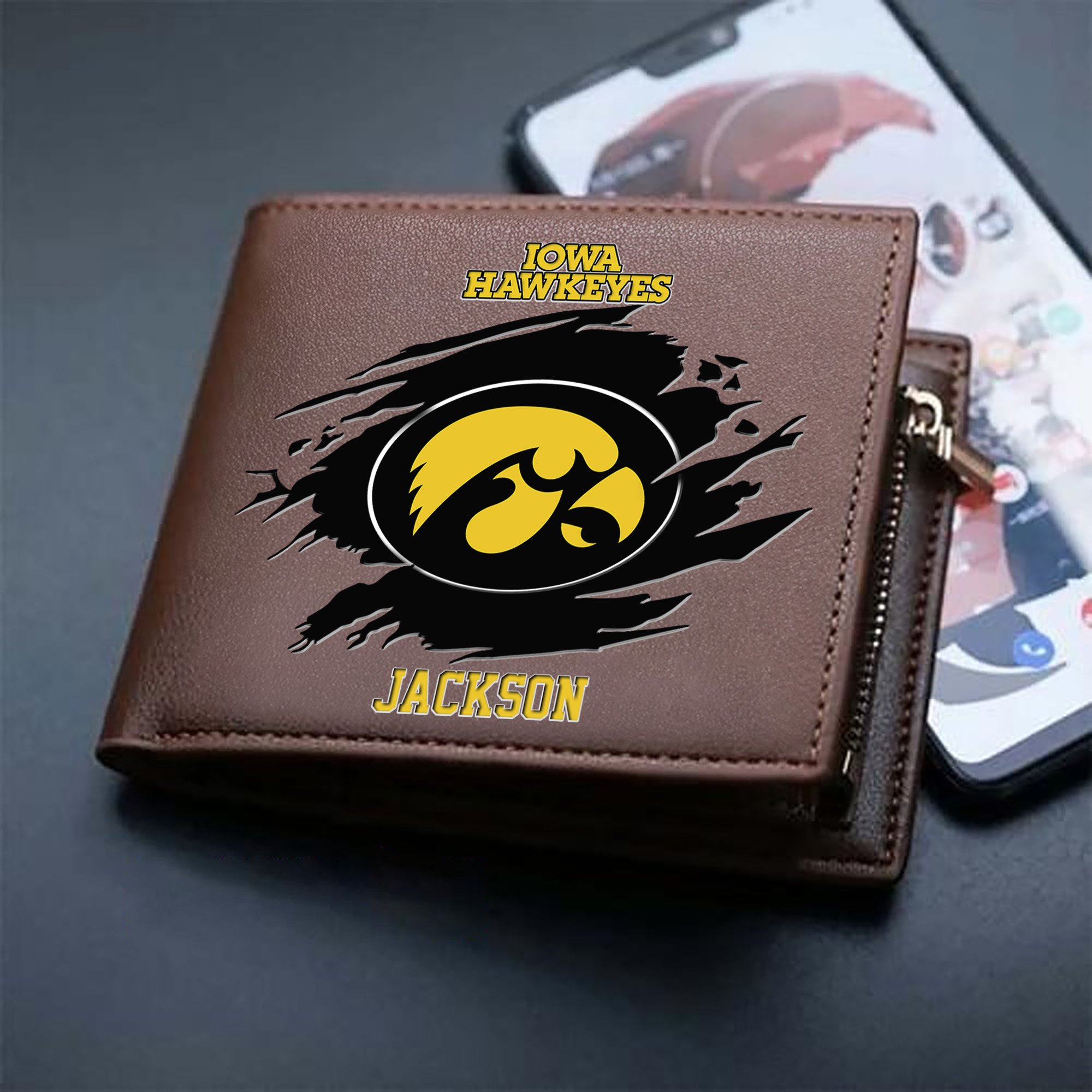 Alternative view of Iowa Hawkeyes Men Wallet 2024 Version Personalized Your Name, Sport Wallet For Fans, Gifts For Him ETHY-61597