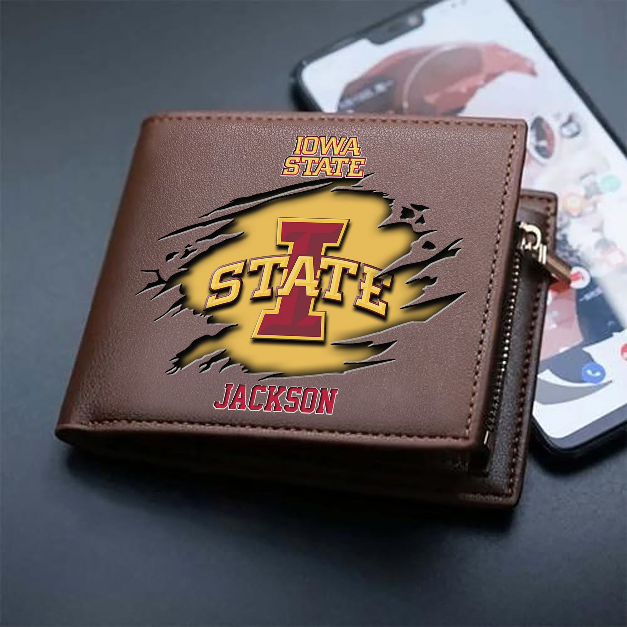 Alternative view of Iowa State Cyclones Men Wallet 2024 Version Personalized Your Name, Sport Wallet For Fans, Gifts For Him ETHY-61597