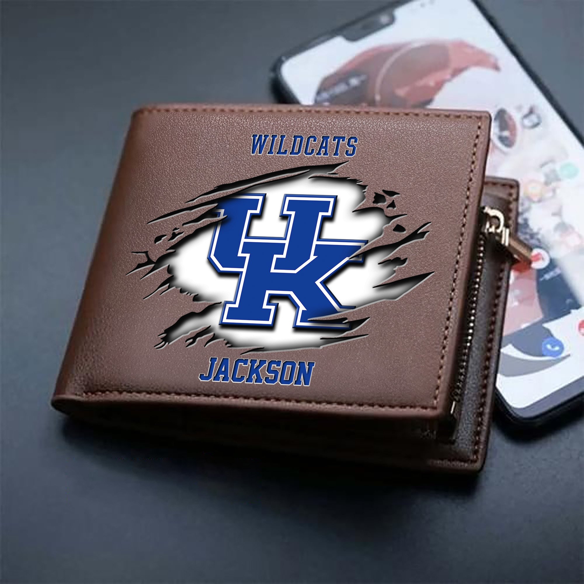 Alternative view of Kentucky Wildcats Men Wallet 2024 Version Personalized Your Name, Sport Wallet For Fans, Gifts For Him ETHY-61597
