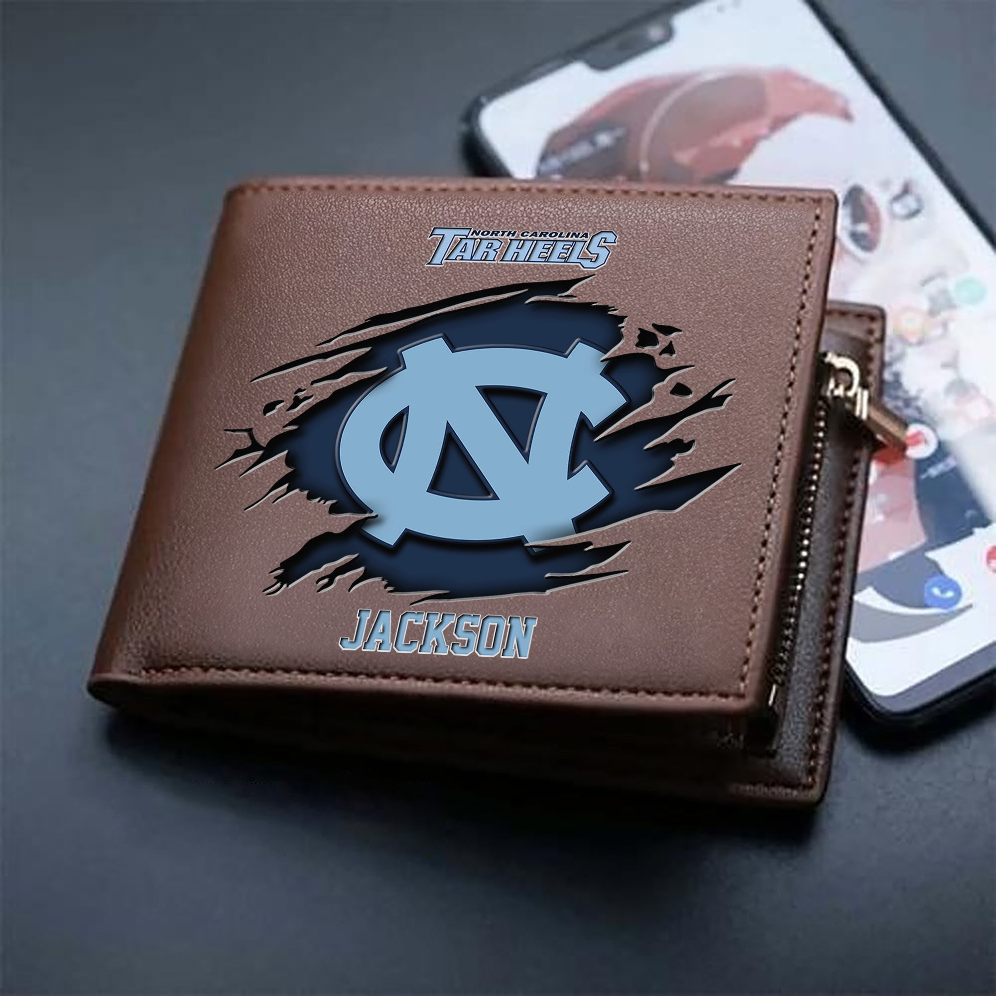 Alternative view of North Carolina Tar Heels Men Wallet 2024 Version Personalized Your Name, Sport Wallet For Fans, Gifts For Him ETHY-61597