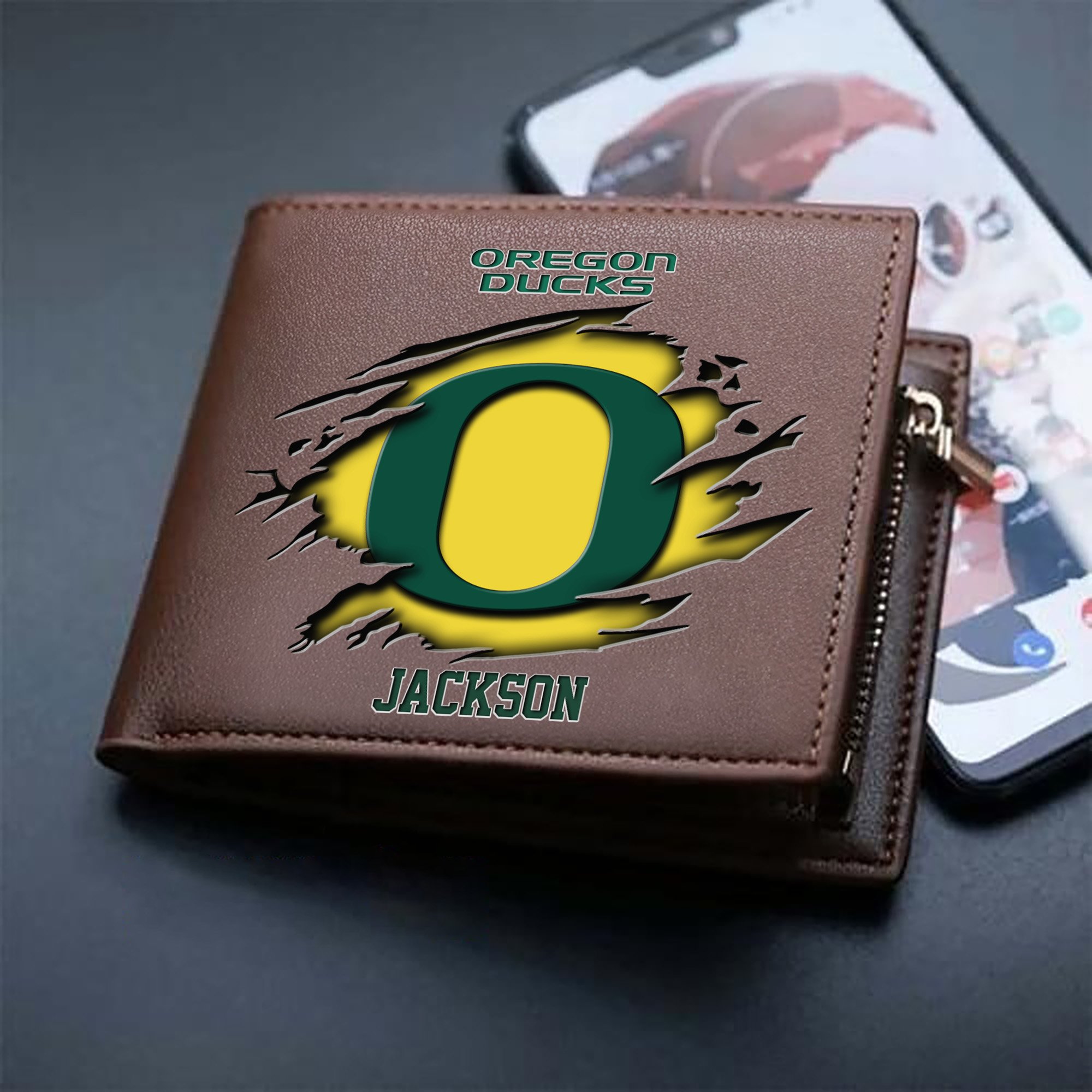 Alternative view of Oregon Ducks Men Wallet 2024 Version Personalized Your Name, Sport Wallet For Fans, Gifts For Him ETHY-61597