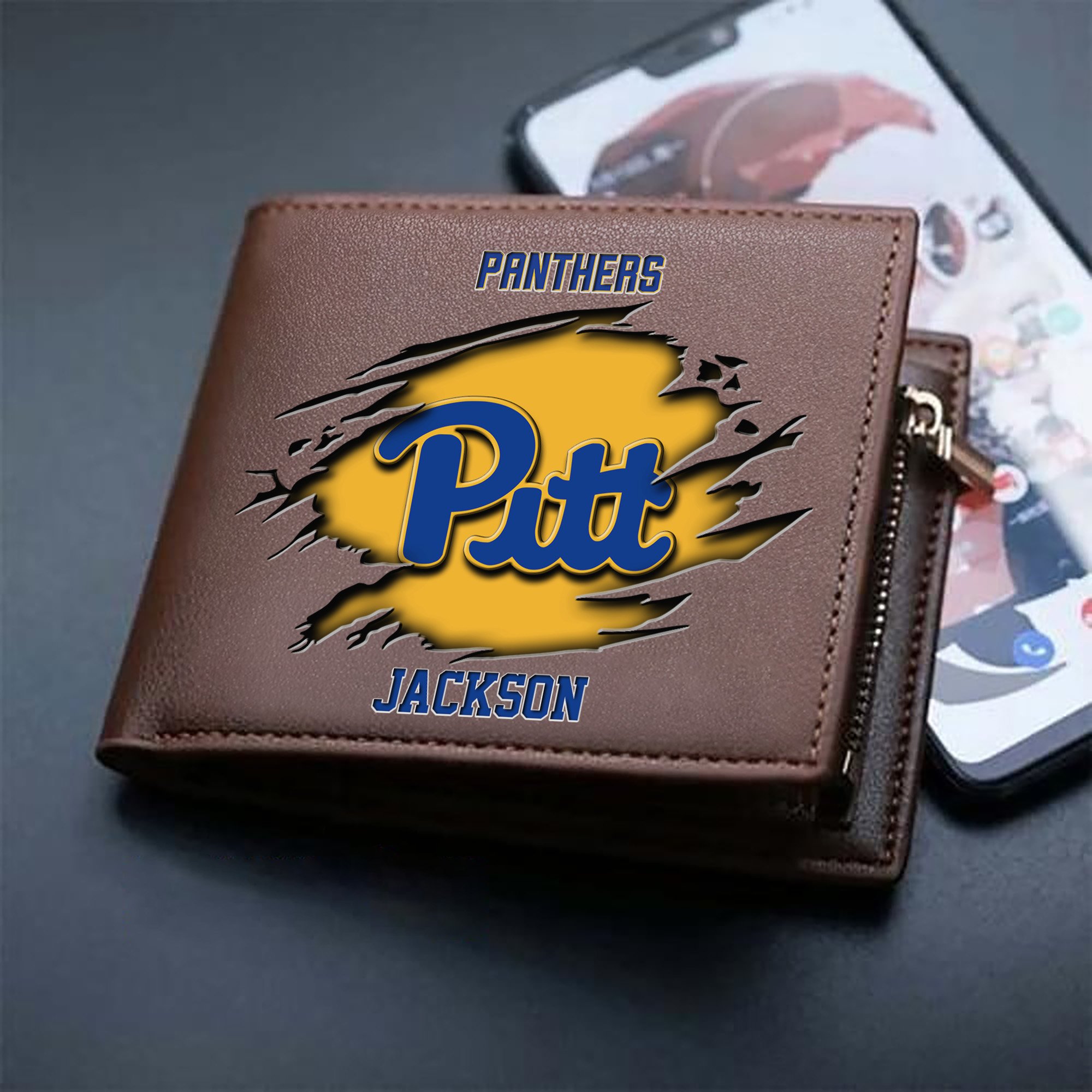 Alternative view of Pittsburgh Panthers Men Wallet 2024 Version Personalized Your Name, Sport Wallet For Fans, Gifts For Him ETHY-61597