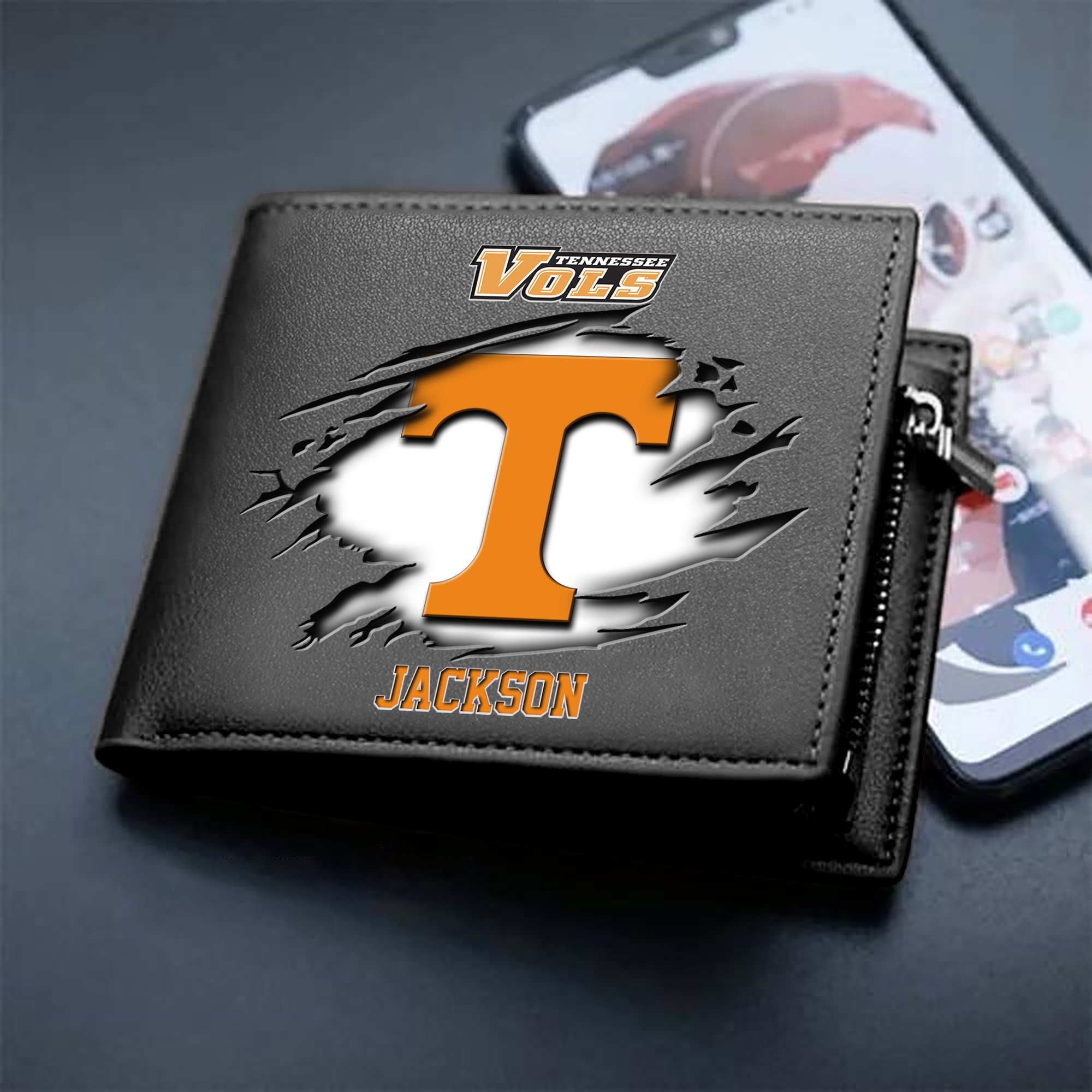 Tennessee Volunteers Men Wallet 2024 Version Personalized Your Name, Sport Wallet For Fans, Gifts For Him ETHY-61597