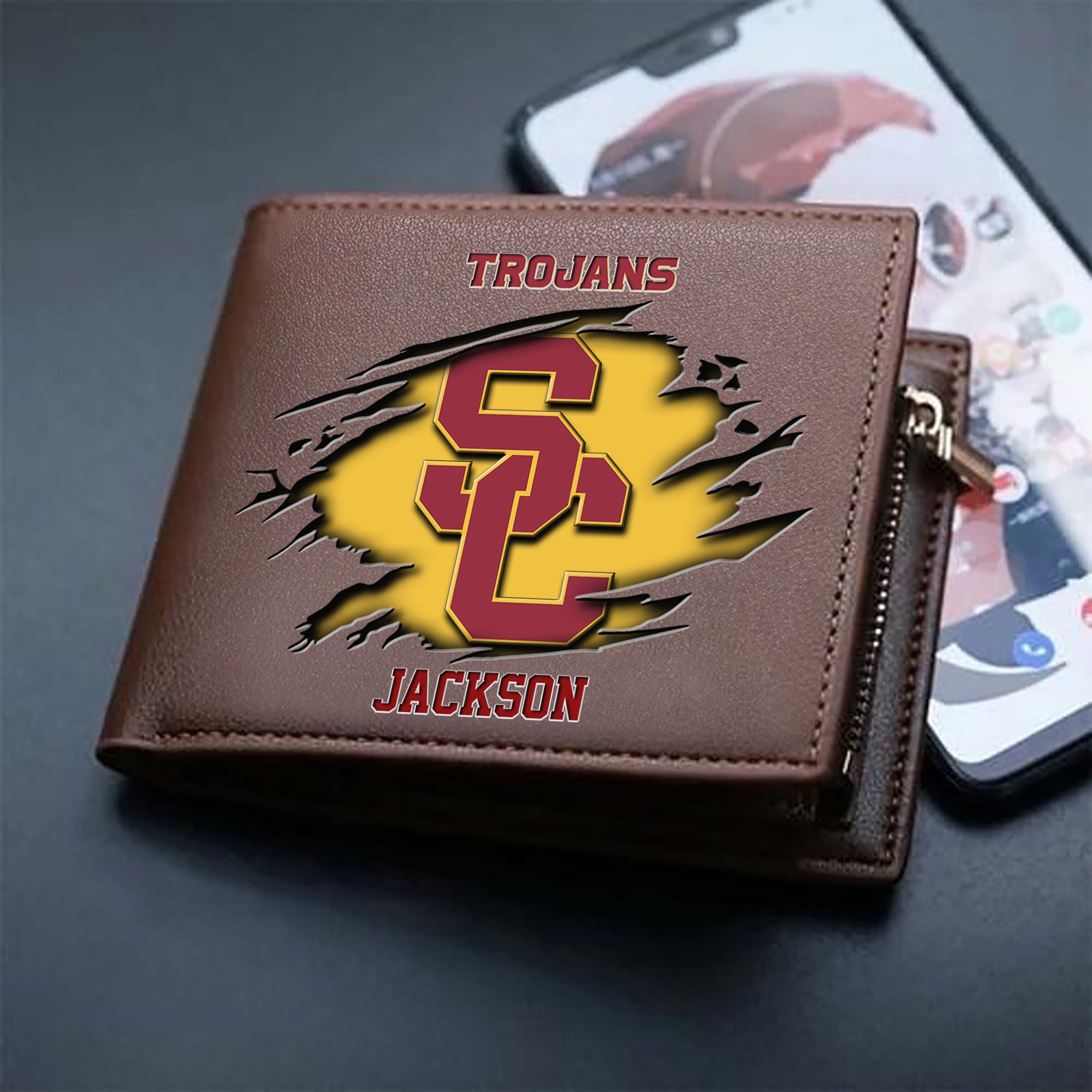 Alternative view of USC Trojans Men Wallet 2024 Version Personalized Your Name, Sport Wallet For Fans, Gifts For Him ETHY-61597