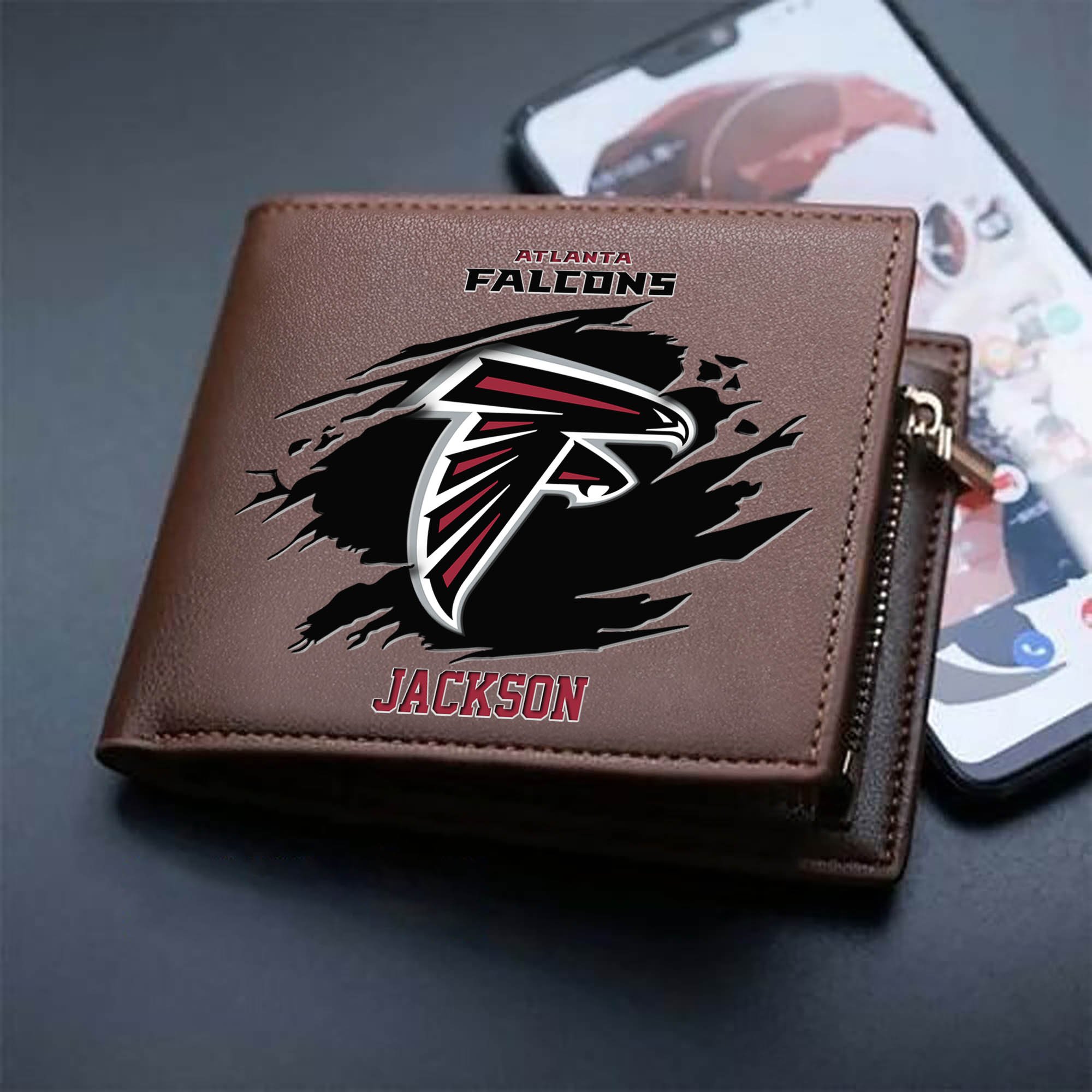 Alternative view of Atlanta Falcons Men Wallet 2024 Version Personalized Your Name, Sport Wallet For Fans, Gifts For Him ETHY-61597