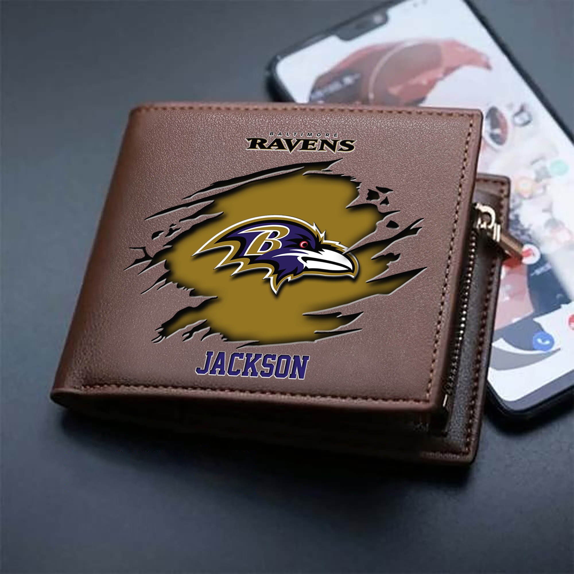 Alternative view of Baltimore Ravens Men Wallet 2024 Version Personalized Your Name, Sport Wallet For Fans, Gifts For Him ETHY-61597