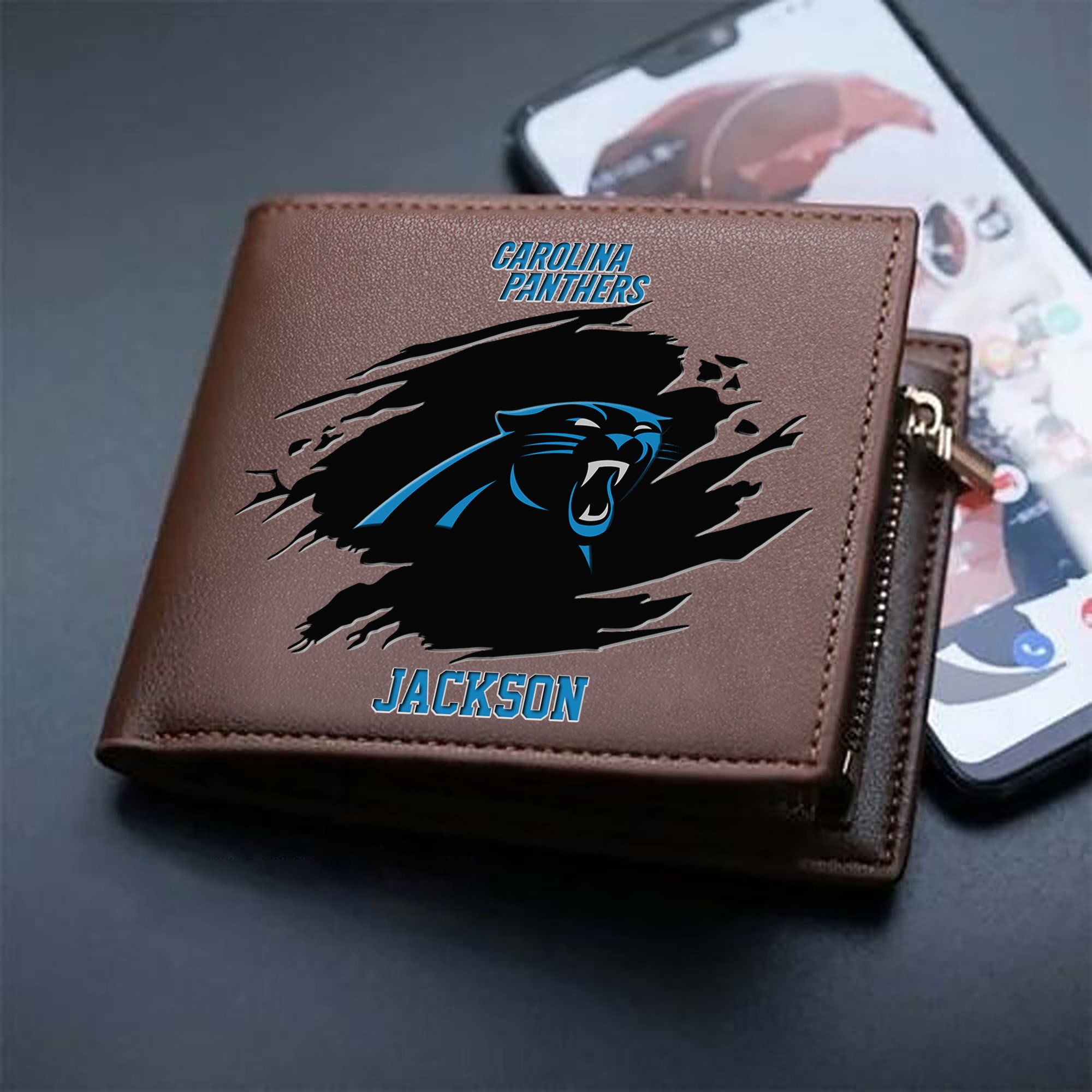 Alternative view of Carolina Panthers Men Wallet 2024 Version Personalized Your Name, Sport Wallet For Fans, Gifts For Him ETHY-61597