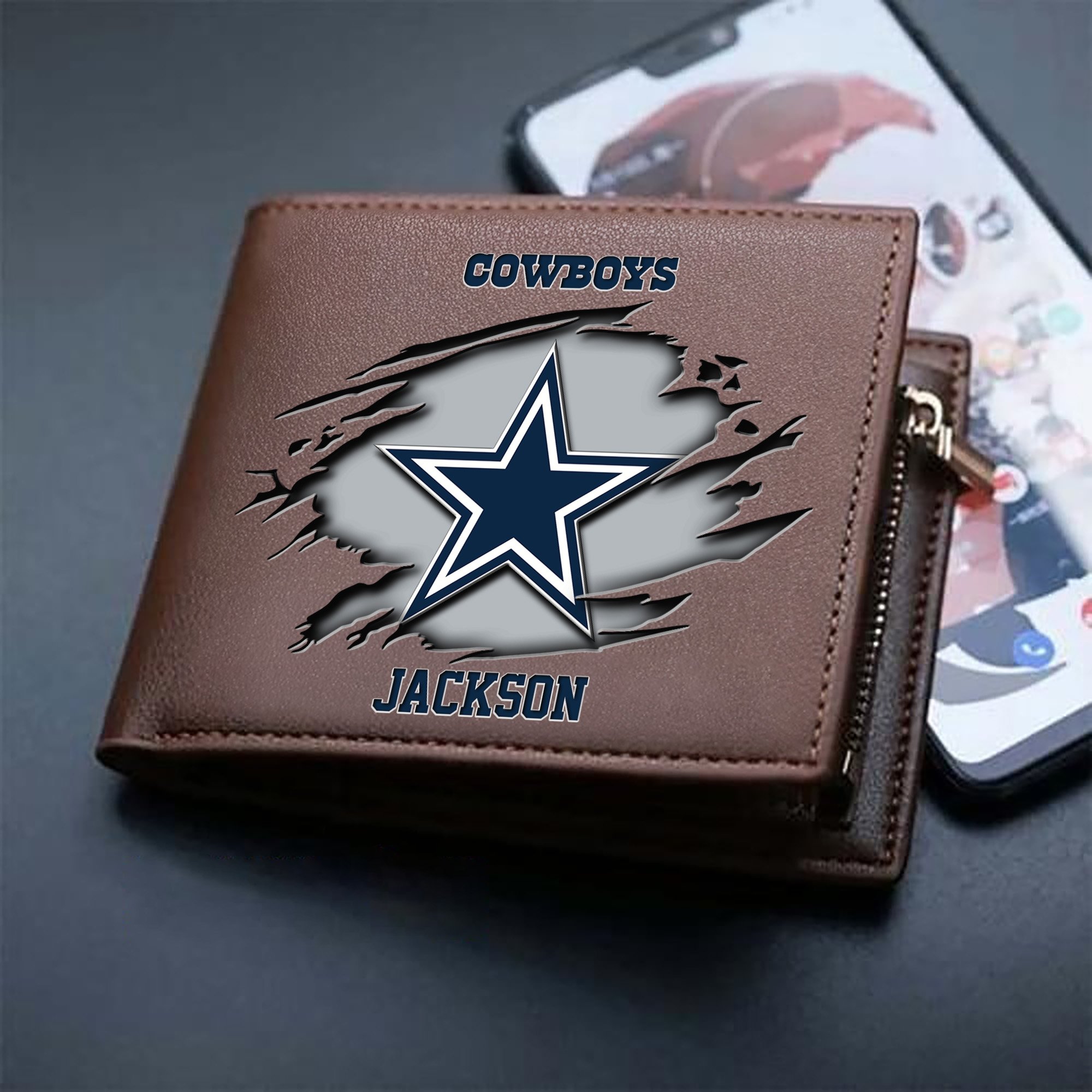 Alternative view of Dallas Cowboys Men Wallet 2024 Version Personalized Your Name, Sport Wallet For Fans, Gifts For Him ETHY-61597