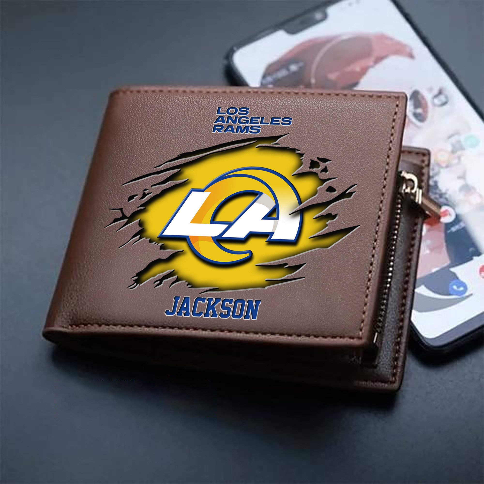 Alternative view of Los Angeles Rams Men Wallet 2024 Version Personalized Your Name, Sport Wallet For Fans, Gifts For Him ETHY-61597