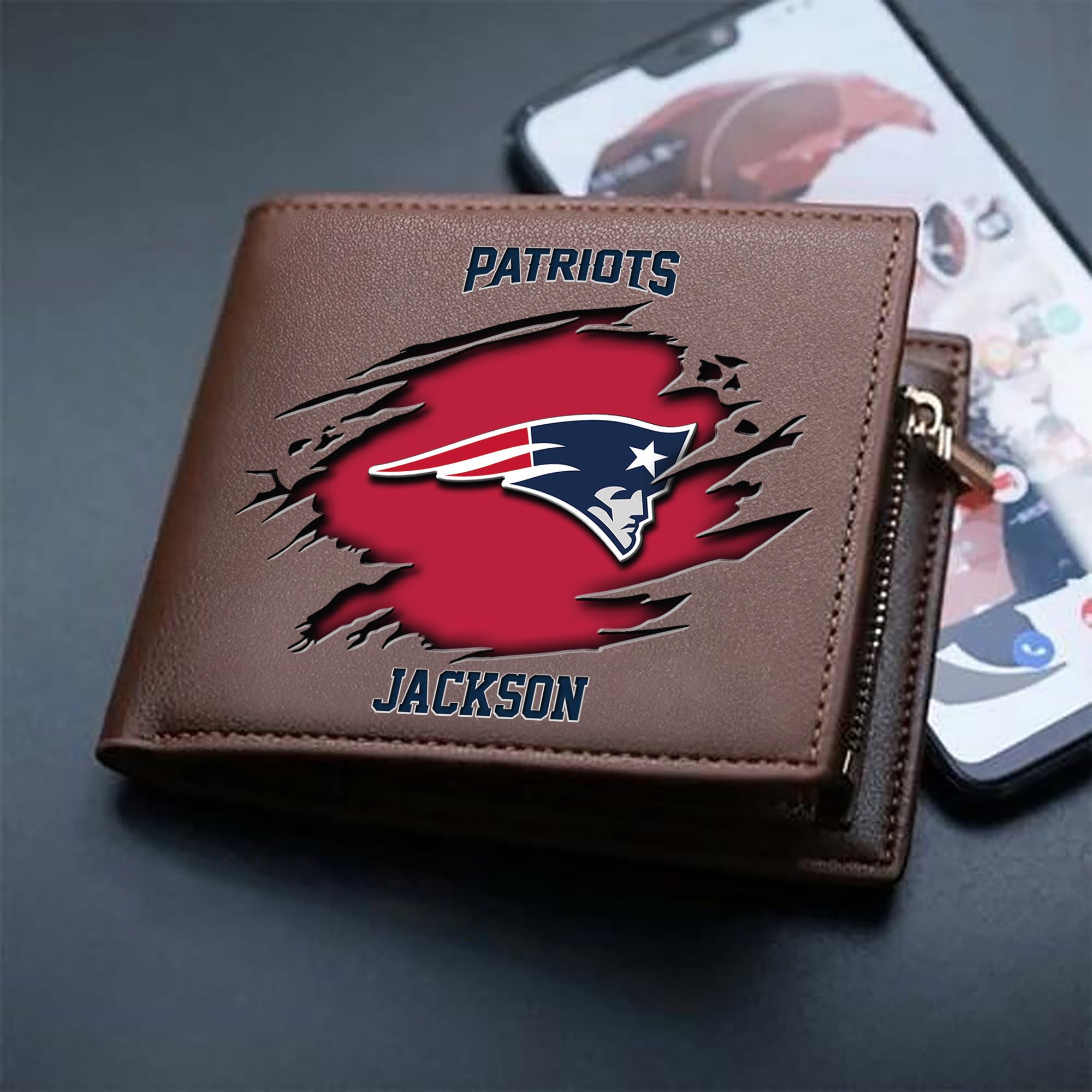Alternative view of New England Patriots Men Wallet 2024 Version Personalized Your Name, Sport Wallet For Fans, Gifts For Him ETHY-61597