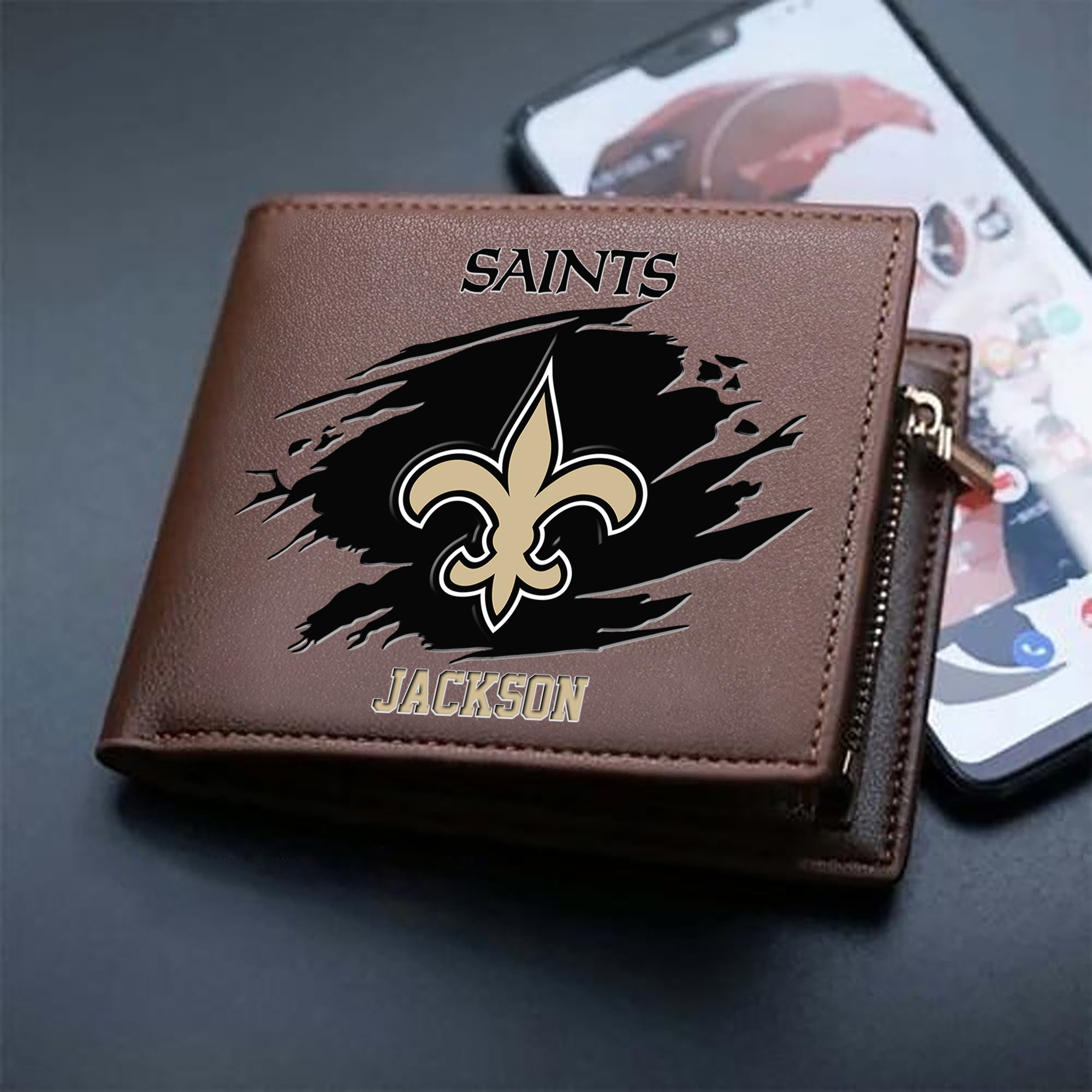 Alternative view of New Orleans Saints Men Wallet 2024 Version Personalized Your Name, Sport Wallet For Fans, Gifts For Him ETHY-61597