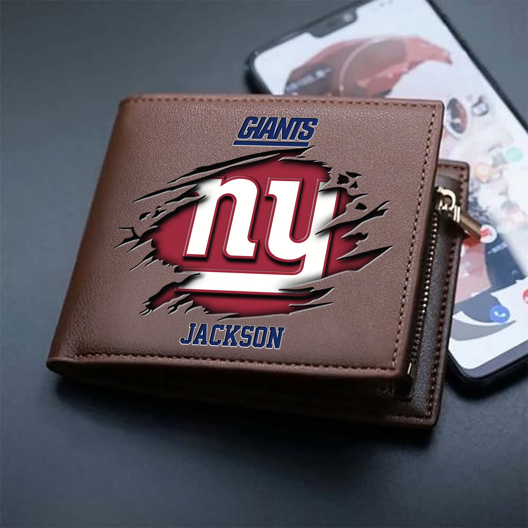 Alternative view of New York Giants Men Wallet 2024 Version Personalized Your Name, Sport Wallet For Fans, Gifts For Him ETHY-61597