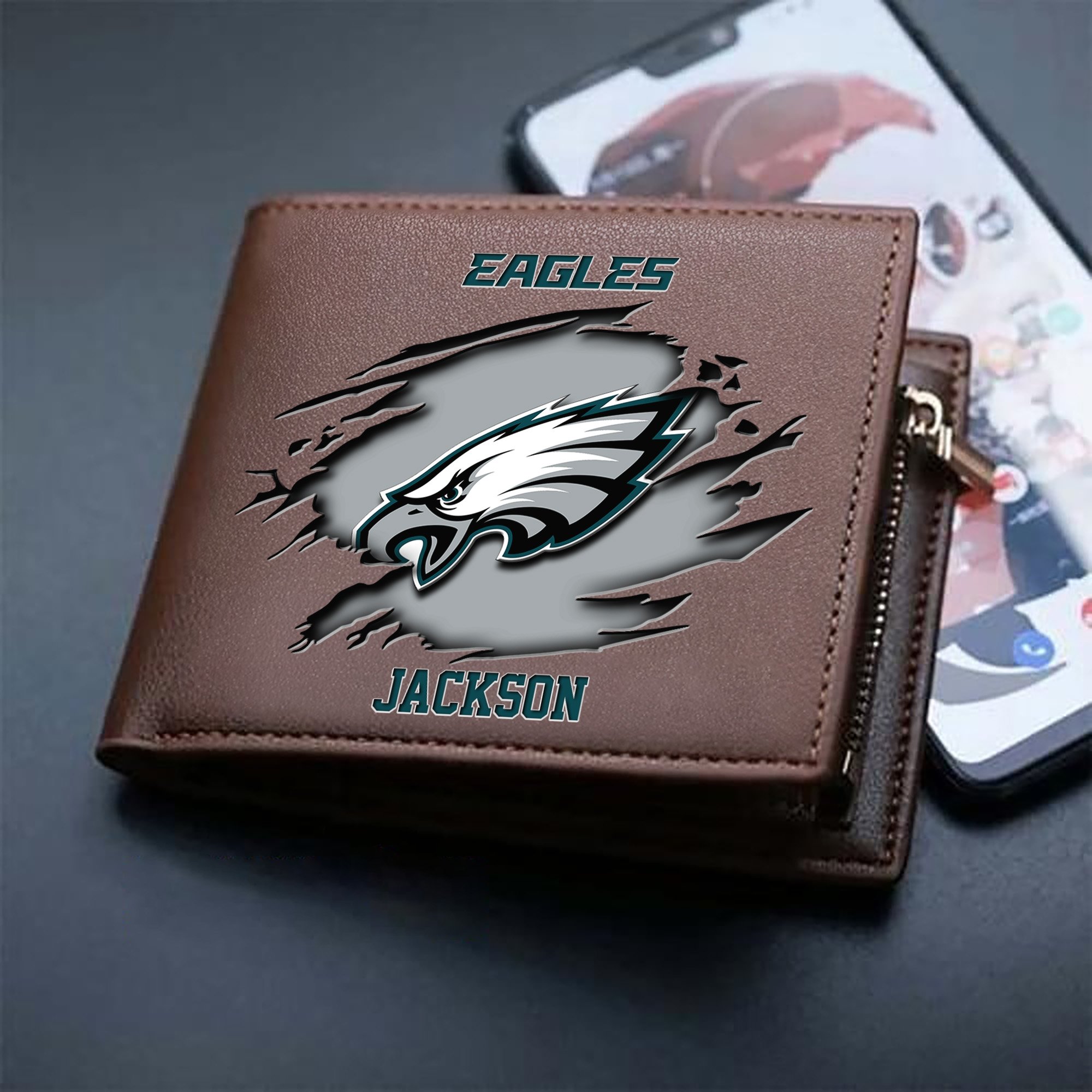 Alternative view of Philadelphia Eagles Men Wallet 2024 Version Personalized Your Name, Sport Wallet For Fans, Gifts For Him ETHY-61597