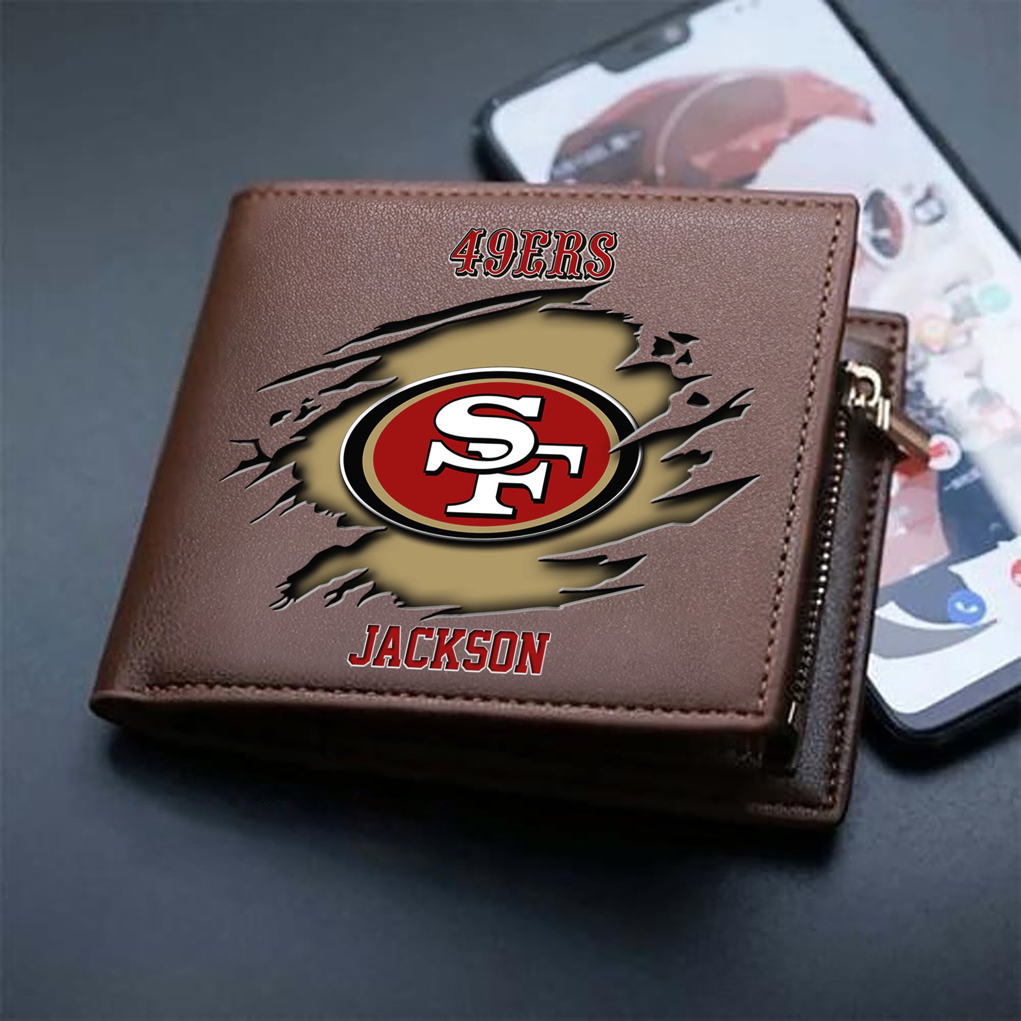 Alternative view of San Francisco 49ers Men Wallet 2024 Version Personalized Your Name, Sport Wallet For Fans, Gifts For Him ETHY-61597