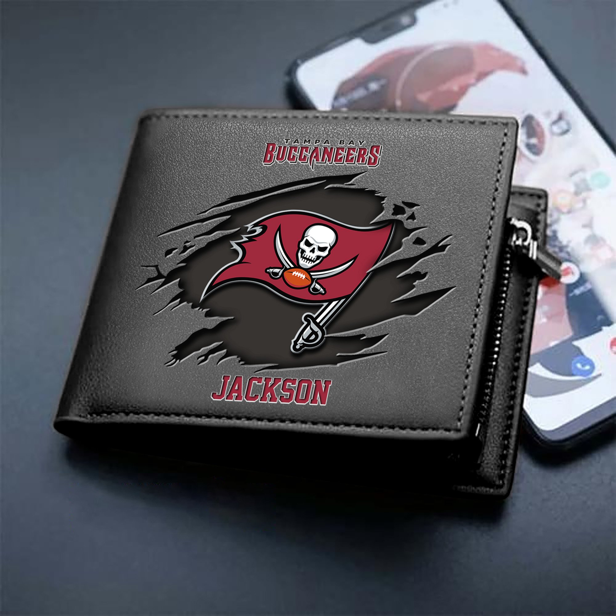 Tampa Bay Buccaneers Men Wallet 2024 Version Personalized Your Name, Sport Wallet For Fans, Gifts For Him ETHY-61597
