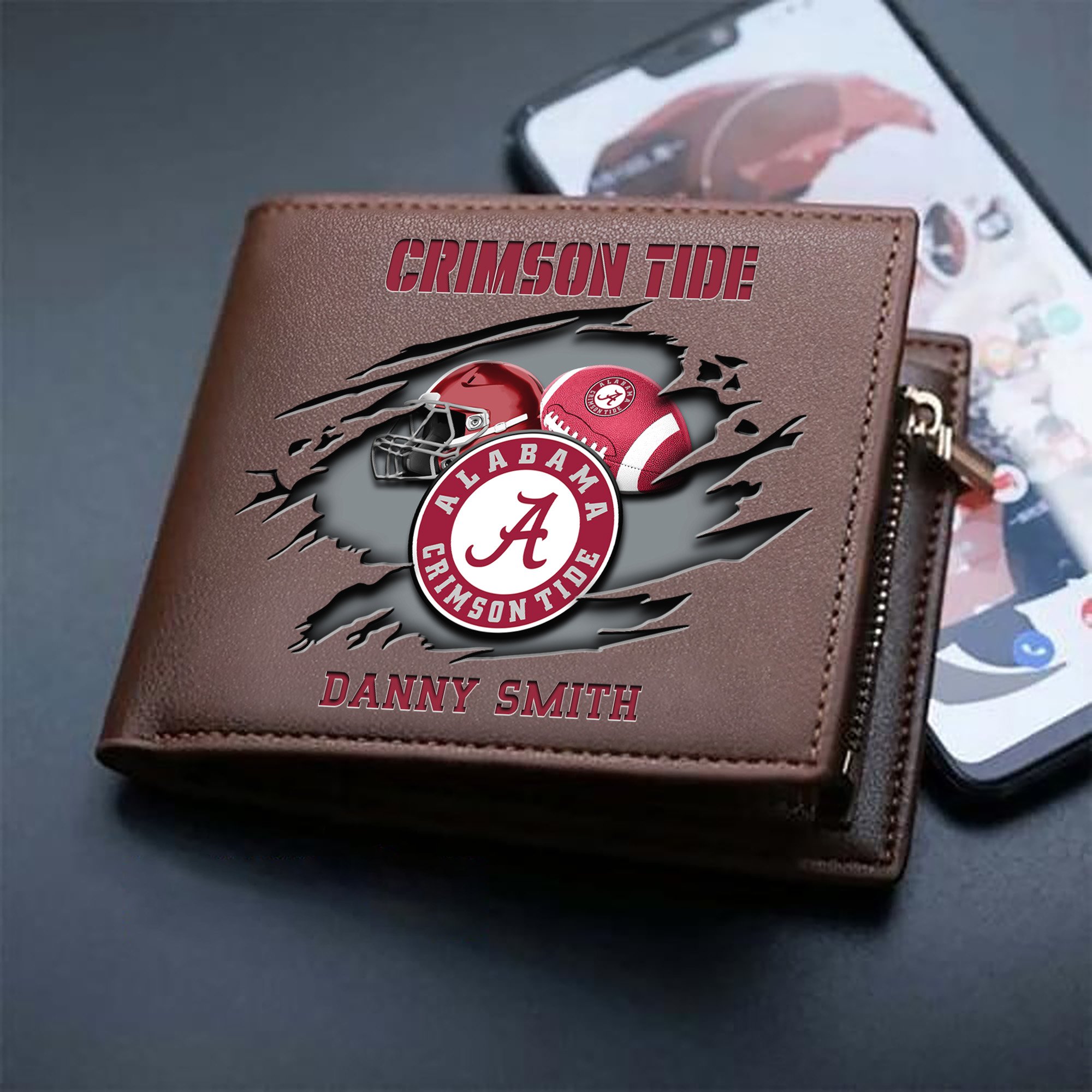 Alternative view of Alabama Crimson Tide Sport Men Wallet 2024 Version Custom Your Name, Sport Wallet For Football Fans, Sport Gifts ETHY-61737