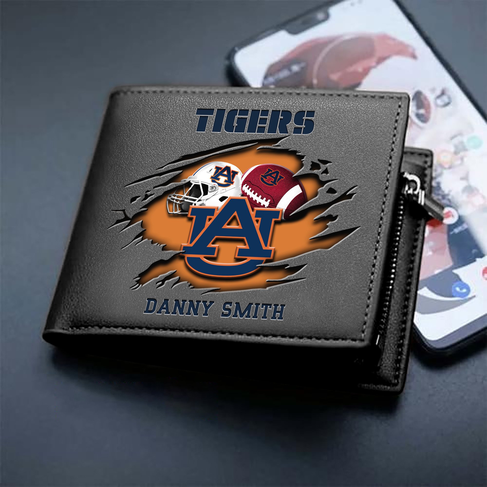 Auburn Tigers Sport Men Wallet 2024 Version Custom Your Name, Sport Wallet For Football Fans, Sport Gifts ETHY-61737