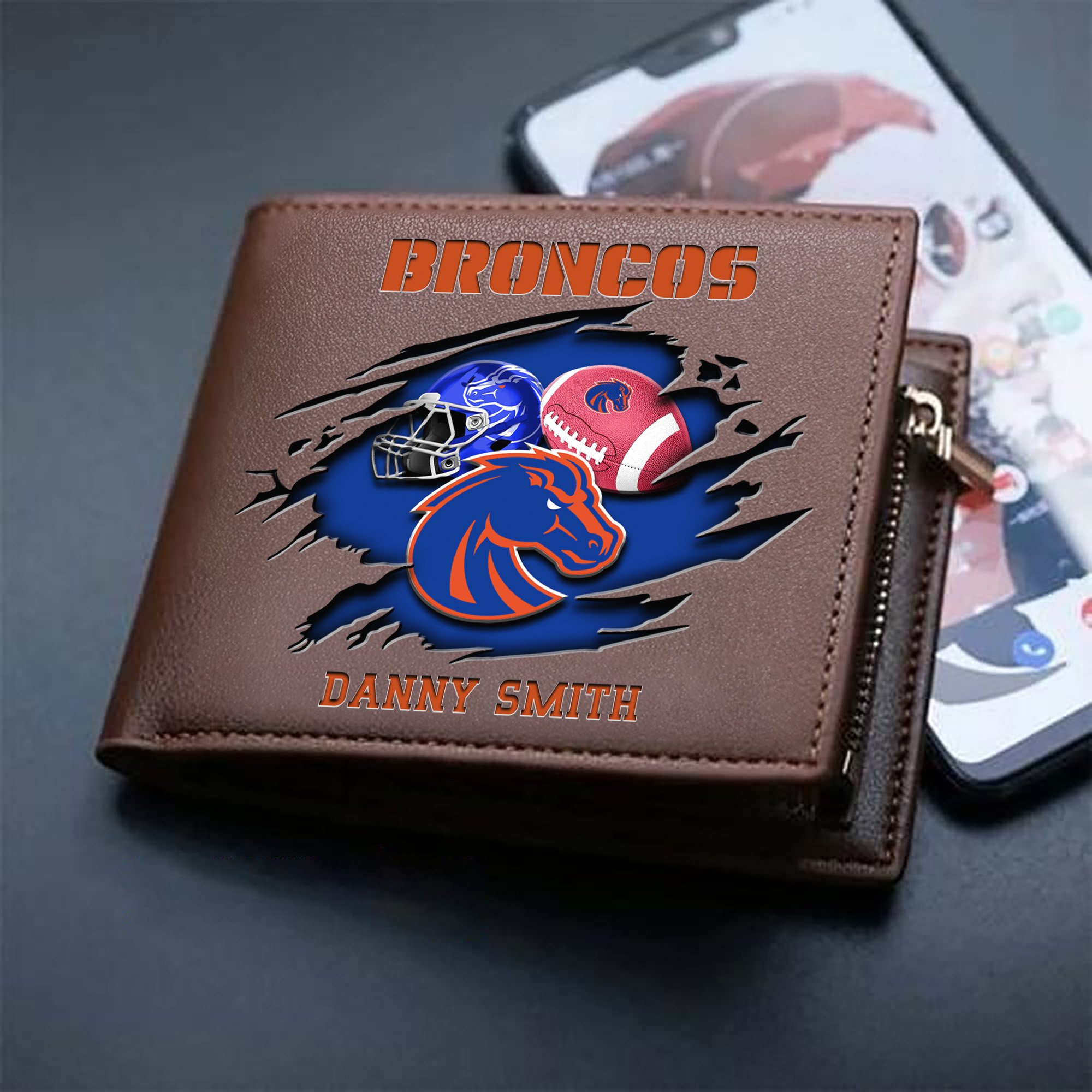 Alternative view of Boise State Broncos Sport Men Wallet 2024 Version Custom Your Name, Sport Wallet For Football Fans, Sport Gifts ETHY-61737