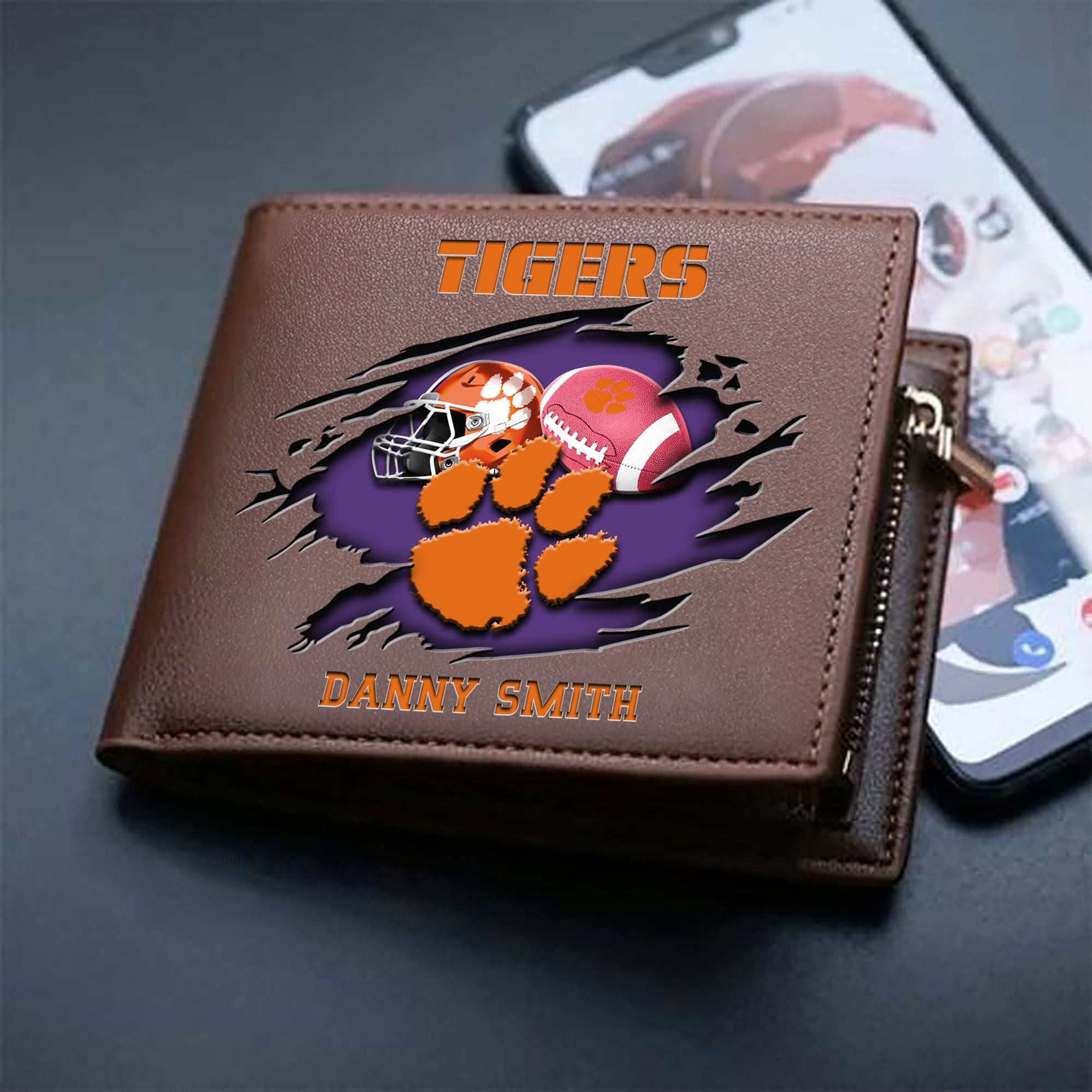 Alternative view of Clemson Tigers Sport Men Wallet 2024 Version Custom Your Name, Sport Wallet For Football Fans, Sport Gifts ETHY-61737