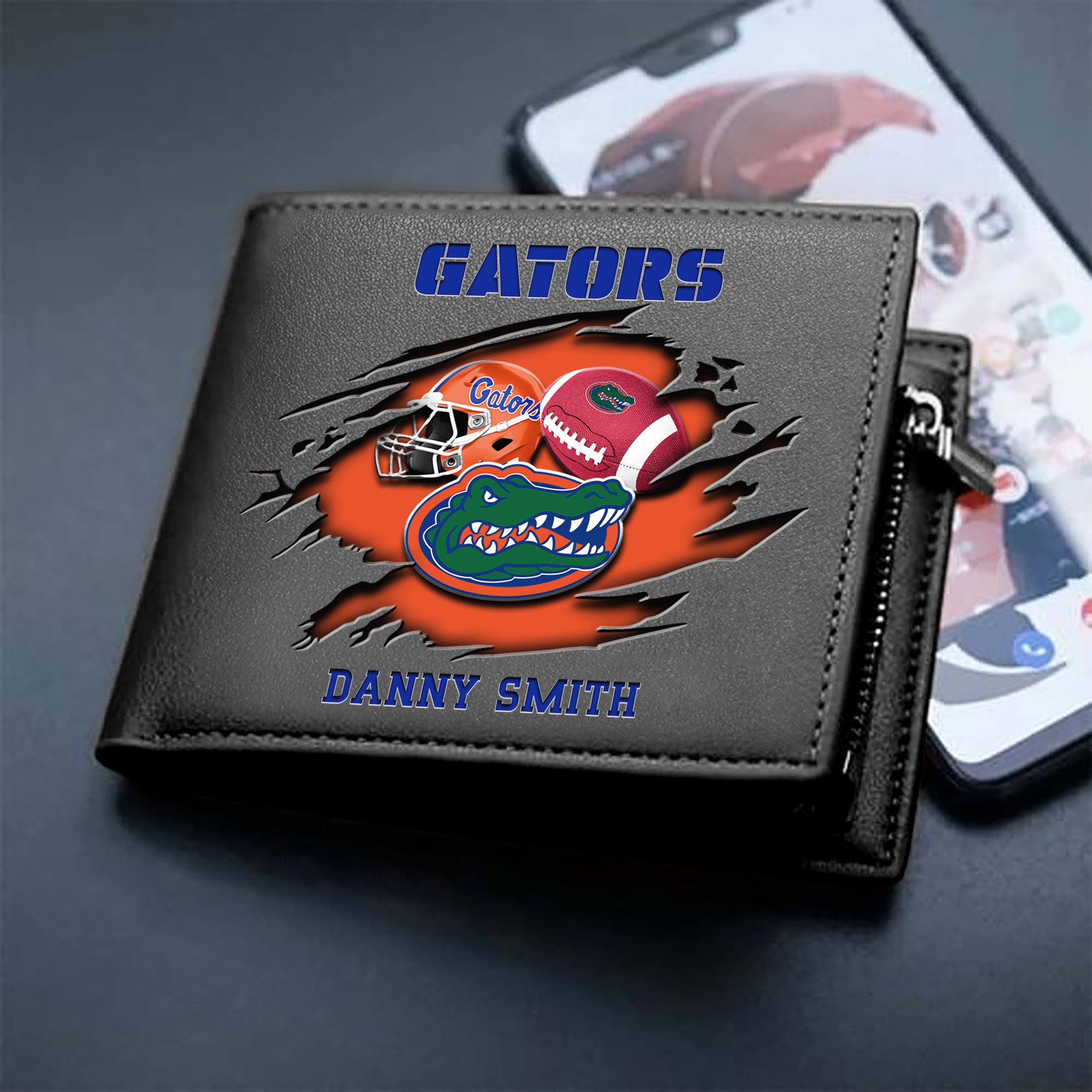 Florida Gators Sport Men Wallet 2024 Version Custom Your Name, Sport Wallet For Football Fans, Sport Gifts ETHY-61737