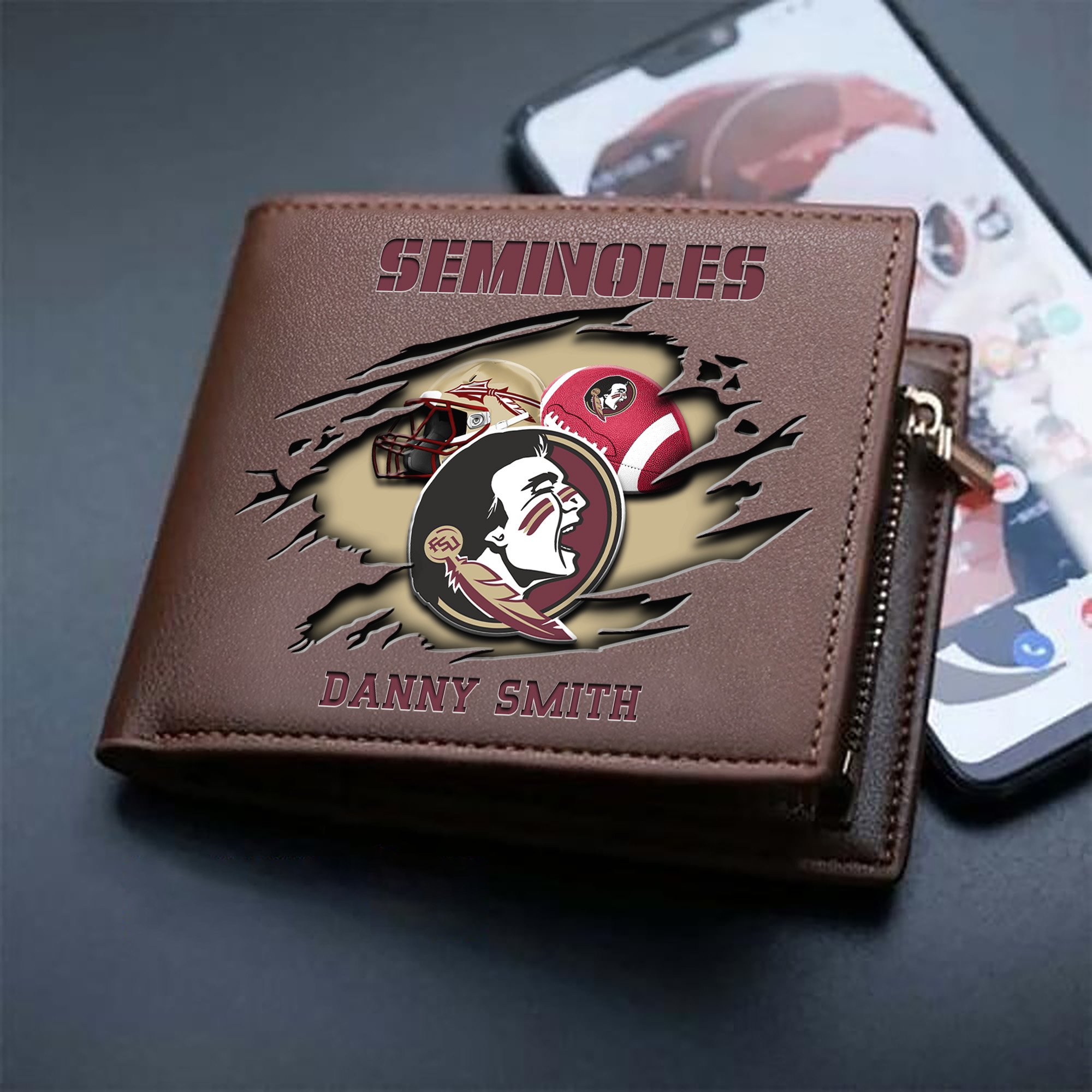 Alternative view of Florida State Seminoles Sport Men Wallet 2024 Version Custom Your Name, Sport Wallet For Football Fans, Sport Gifts ETHY-61737