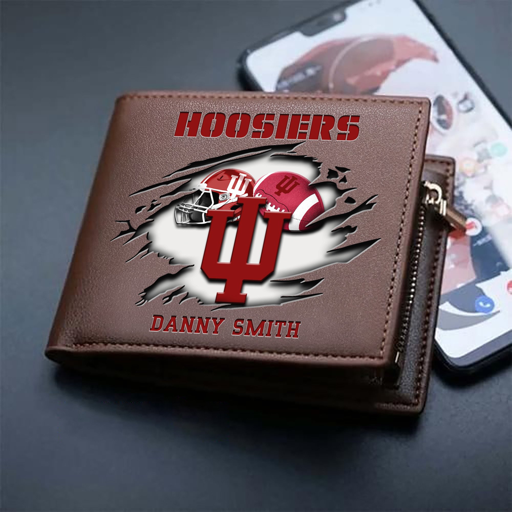 Alternative view of Indiana Hoosiers Sport Men Wallet 2024 Version Custom Your Name, Sport Wallet For Football Fans, Sport Gifts ETHY-61737