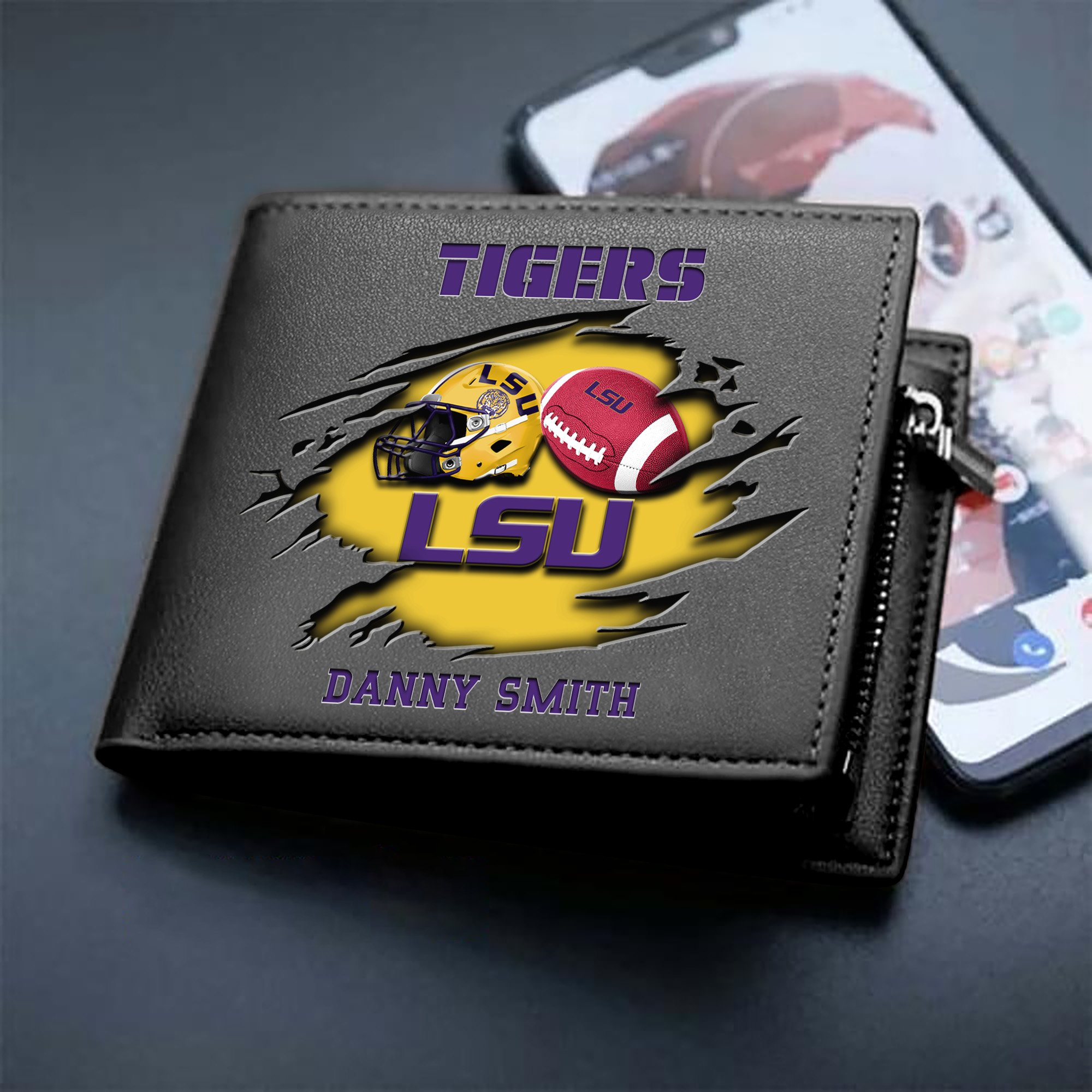 LSU TIGERS Sport Men Wallet 2024 Version Custom Your Name, Sport Wallet For Football Fans, Sport Gifts ETHY-61737