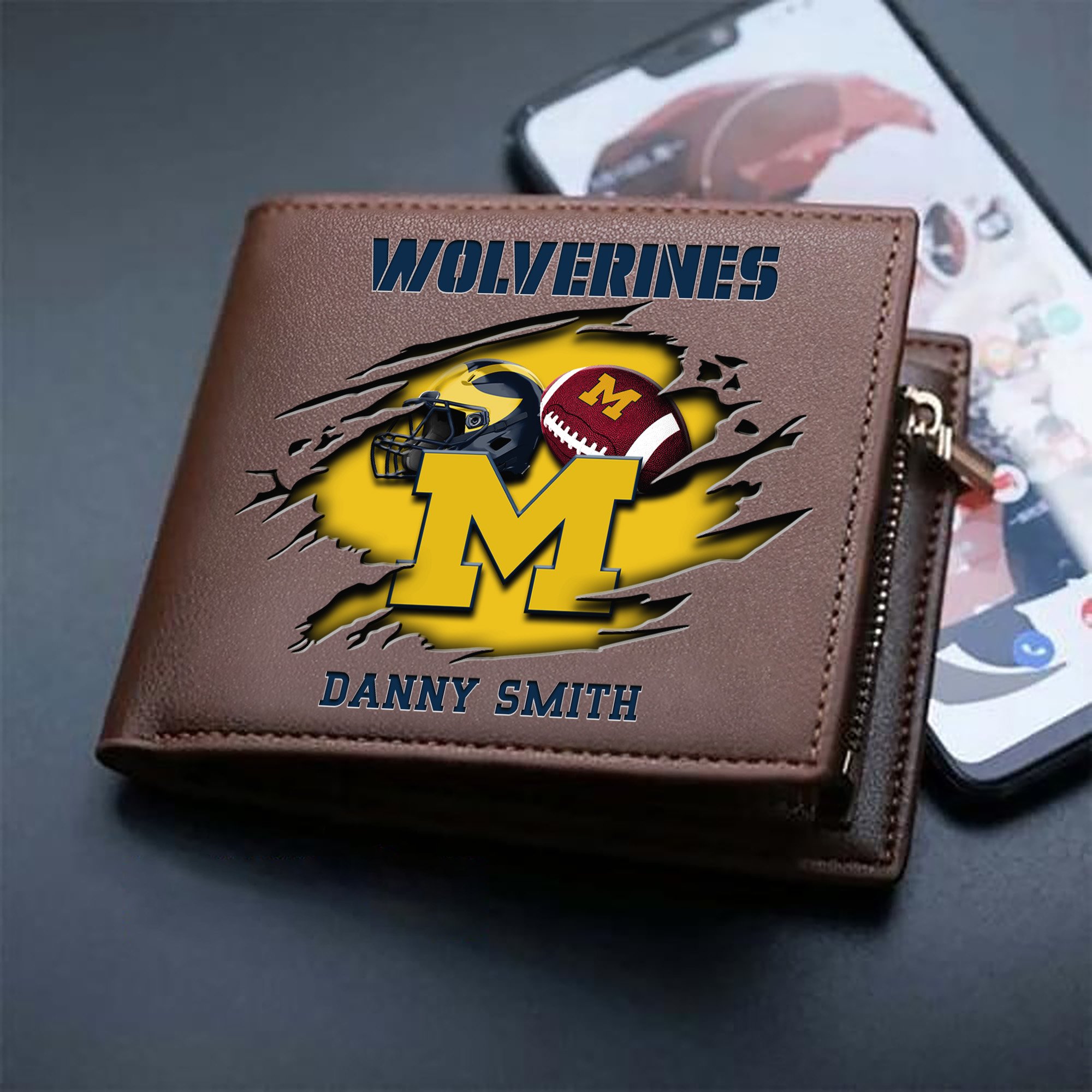 Alternative view of Michigan Wolverines Sport Men Wallet 2024 Version Custom Your Name, Sport Wallet For Football Fans, Sport Gifts ETHY-61737