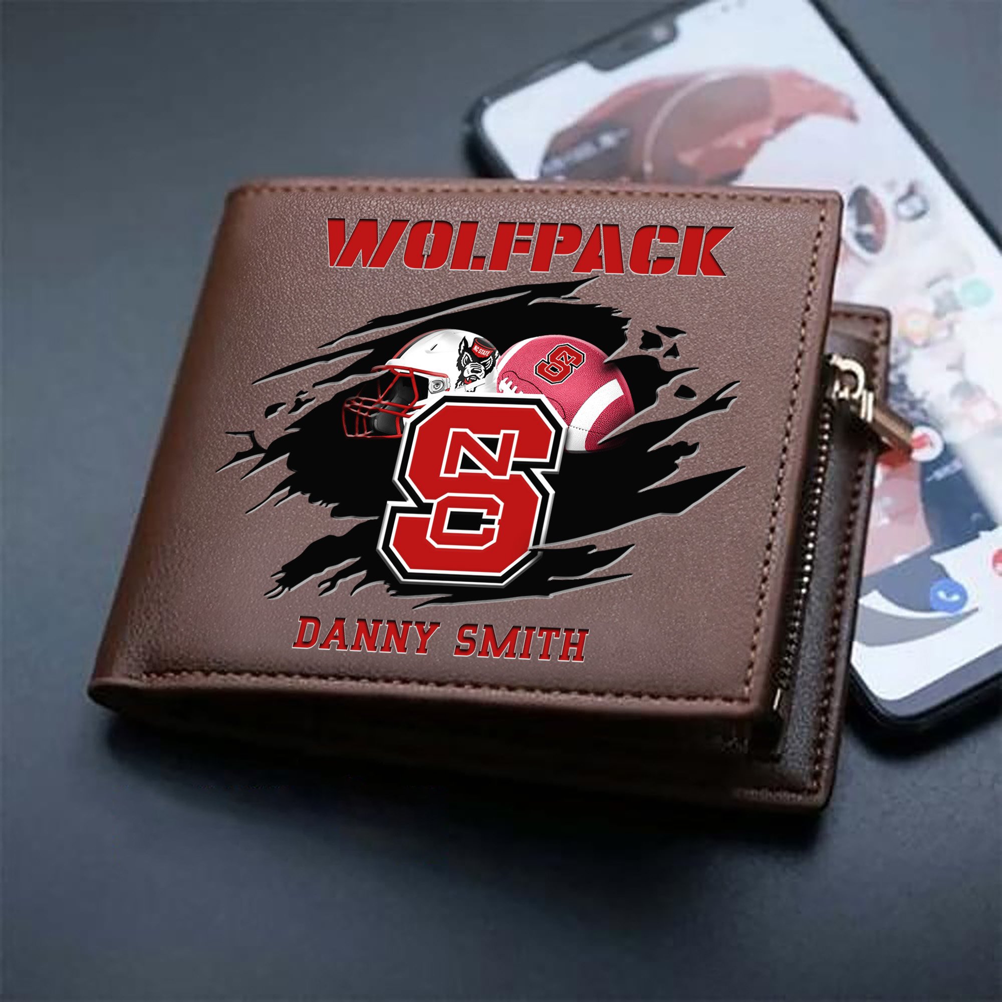 Alternative view of NC State Wolfpack Sport Men Wallet 2024 Version Custom Your Name, Sport Wallet For Football Fans, Sport Gifts ETHY-61737