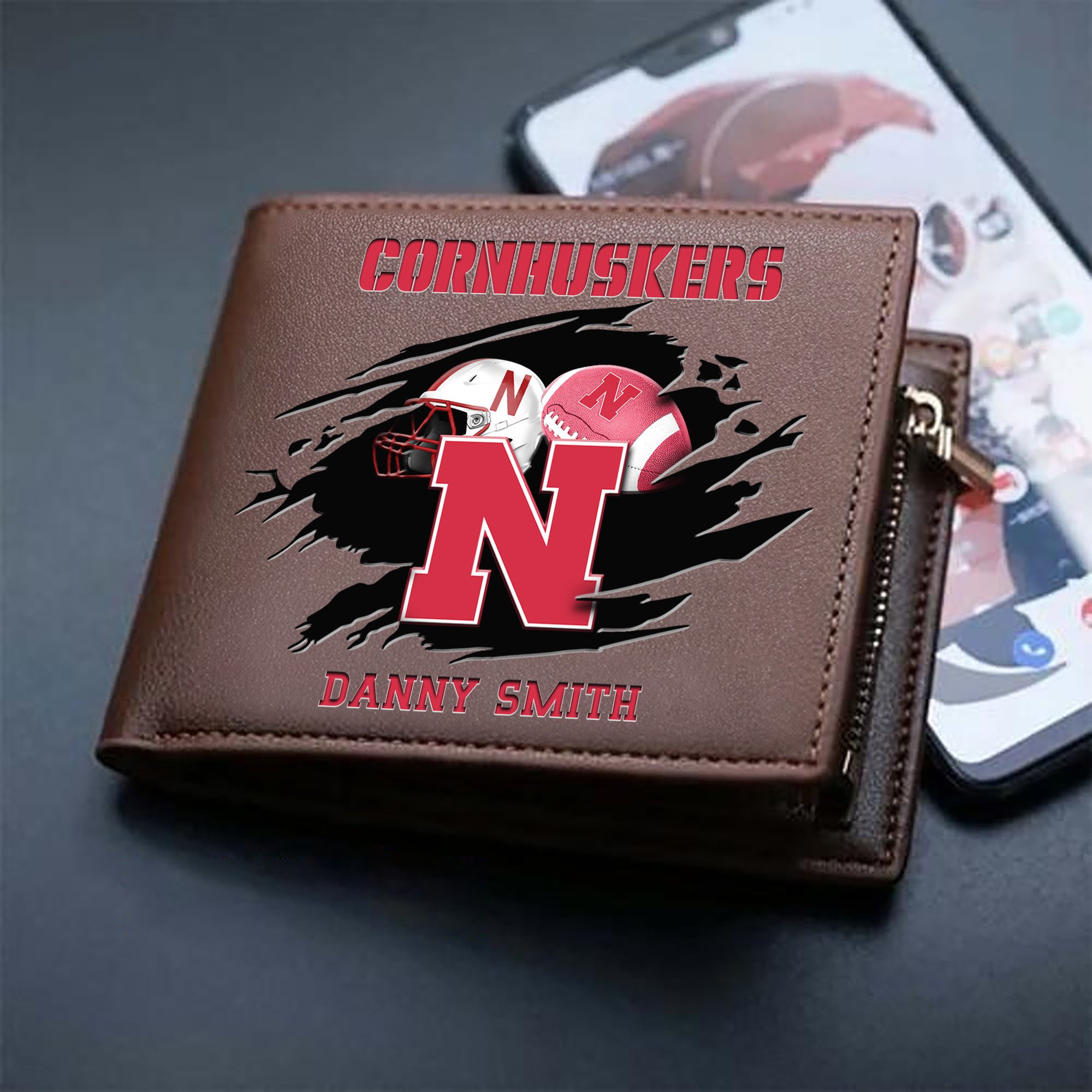 Alternative view of Nebraska Cornhuskers Sport Men Wallet 2024 Version Custom Your Name, Sport Wallet For Football Fans, Sport Gifts ETHY-61737