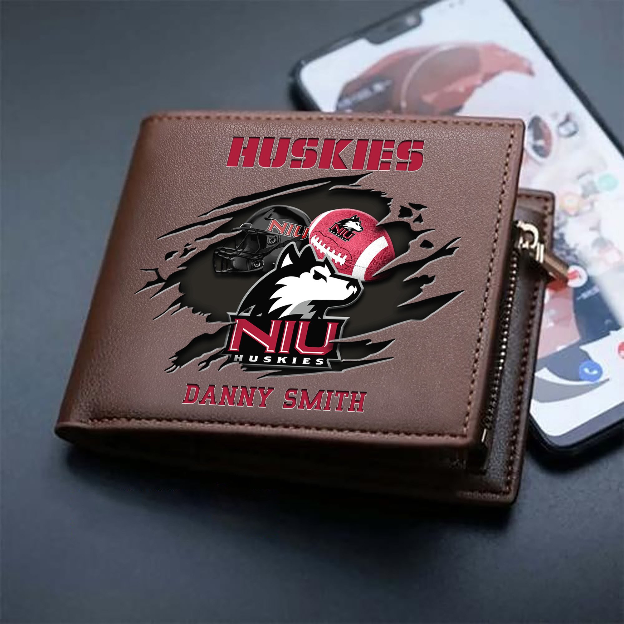 Alternative view of Northern Illinois Huskies Sport Men Wallet 2024 Version Custom Your Name, Sport Wallet For Football Fans, Sport Gifts ETHY-61737