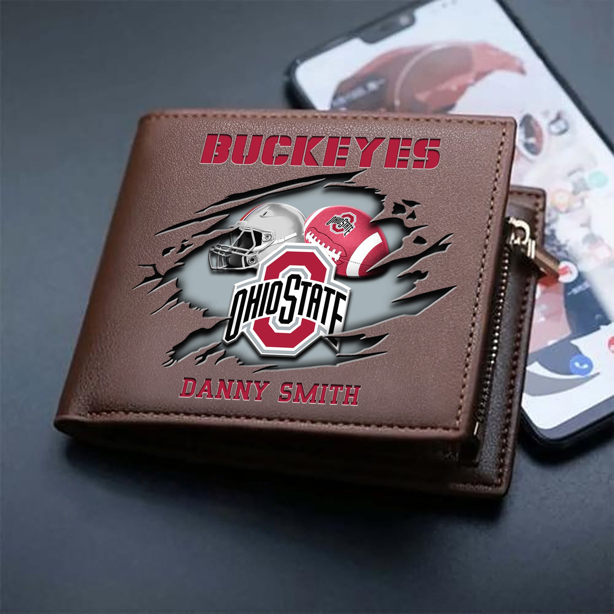 Alternative view of Ohio State Buckeyes Sport Men Wallet 2024 Version Custom Your Name, Sport Wallet For Football Fans, Sport Gifts ETHY-61737
