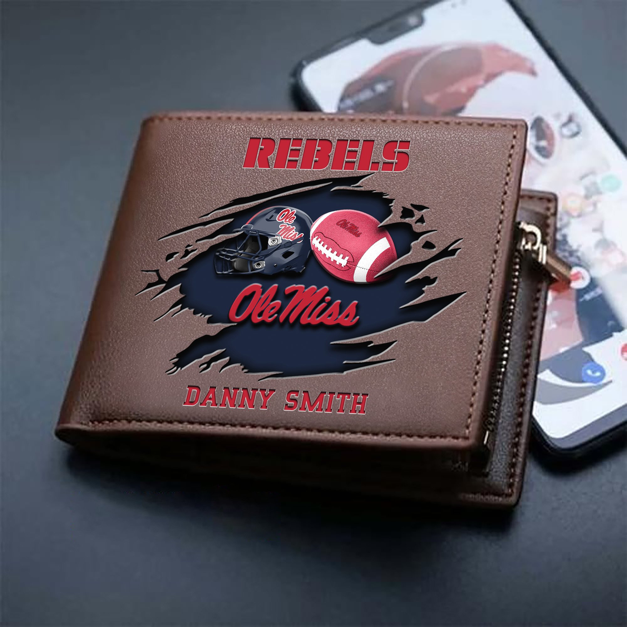 Alternative view of Ole Miss Rebels Sport Men Wallet 2024 Version Custom Your Name, Sport Wallet For Football Fans, Sport Gifts ETHY-61737