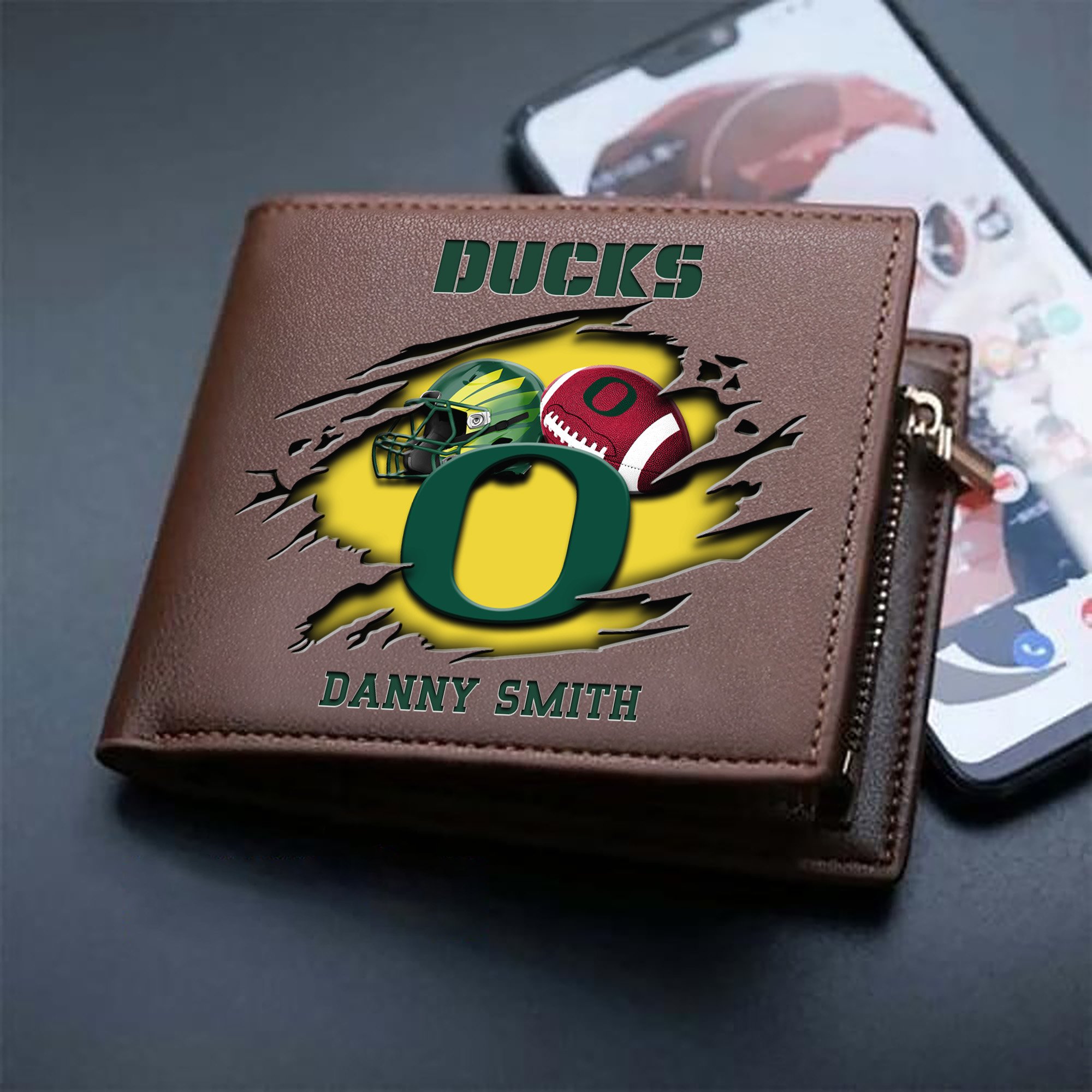 Alternative view of Oregon Ducks Sport Men Wallet 2024 Version Custom Your Name, Sport Wallet For Football Fans, Sport Gifts ETHY-61737