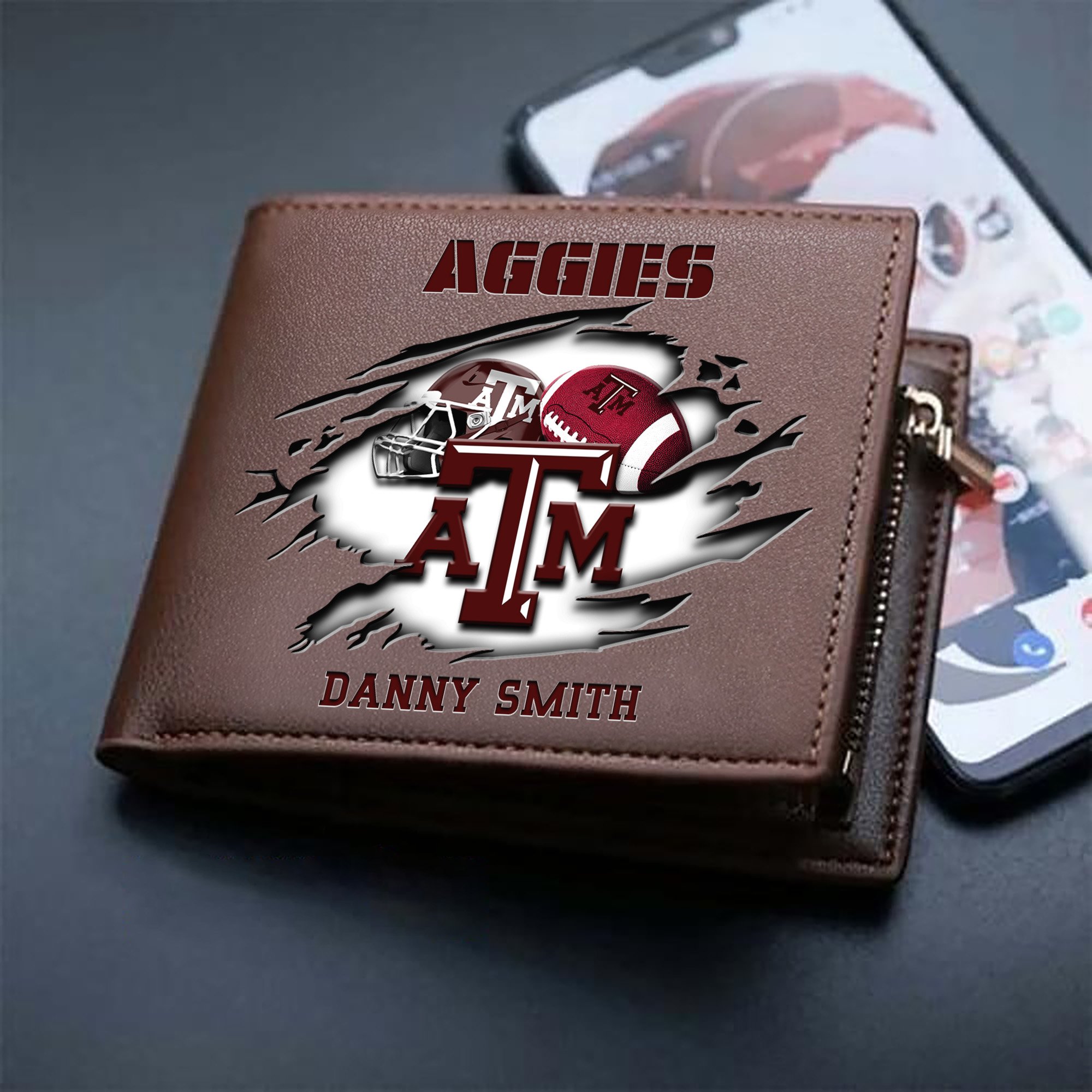 Alternative view of Texas A&M Aggies Sport Men Wallet 2024 Version Custom Your Name, Sport Wallet For Football Fans, Sport Gifts ETHY-61737
