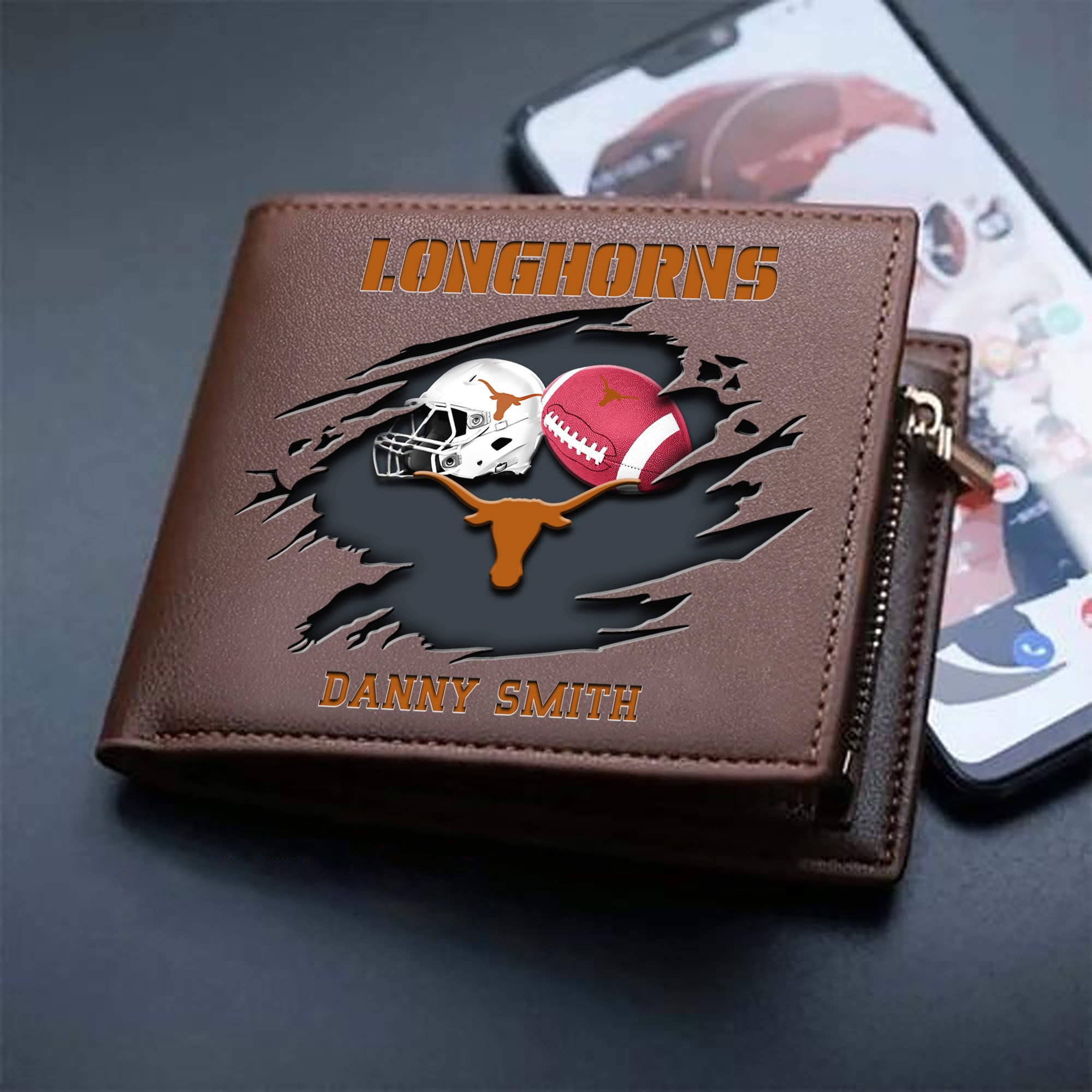 Alternative view of Texas Longhorns Sport Men Wallet 2024 Version Custom Your Name, Sport Wallet For Football Fans, Sport Gifts ETHY-61737
