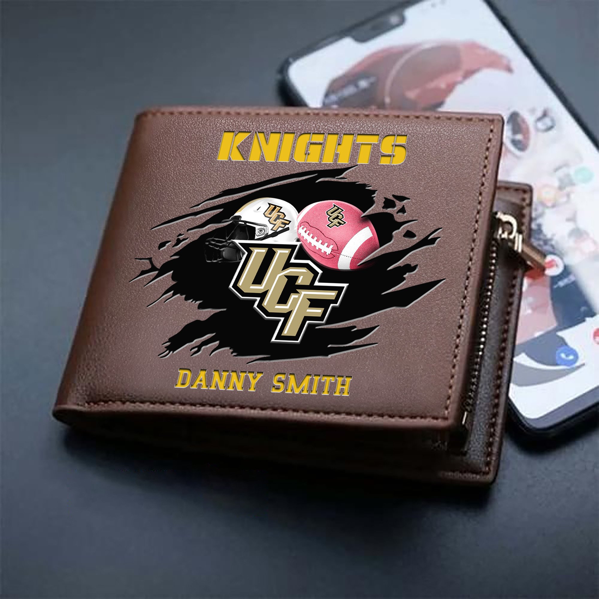 Alternative view of UCF Knights Sport Men Wallet 2024 Version Custom Your Name, Sport Wallet For Football Fans, Sport Gifts ETHY-61737