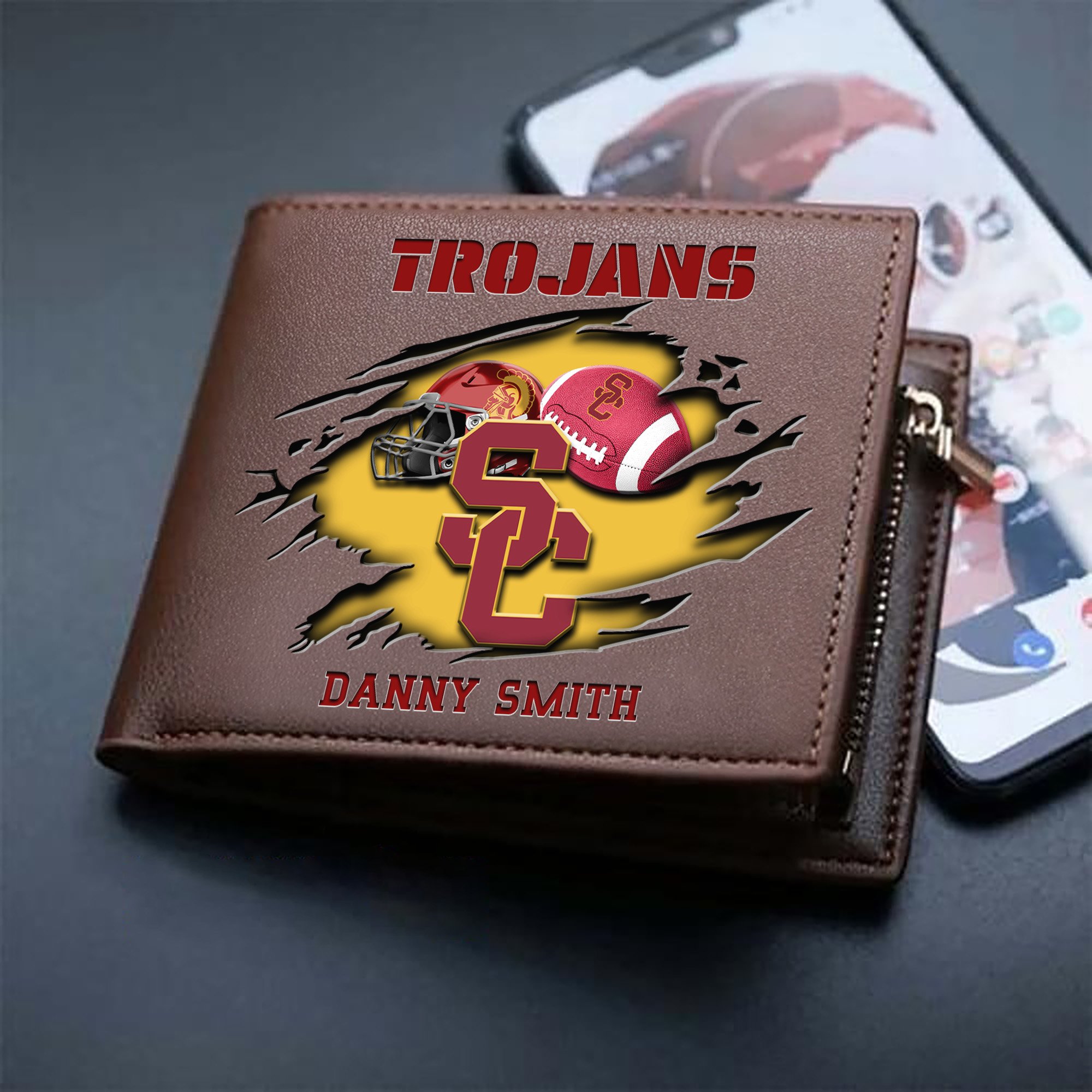 Alternative view of USC Trojans Sport Men Wallet 2024 Version Custom Your Name, Sport Wallet For Football Fans, Sport Gifts ETHY-61737