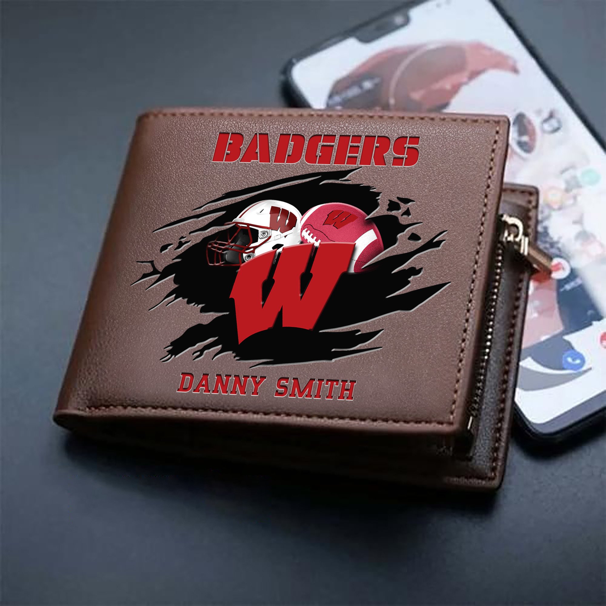 Alternative view of Wisconsin Badgers Sport Men Wallet 2024 Version Custom Your Name, Sport Wallet For Football Fans, Sport Gifts ETHY-61737
