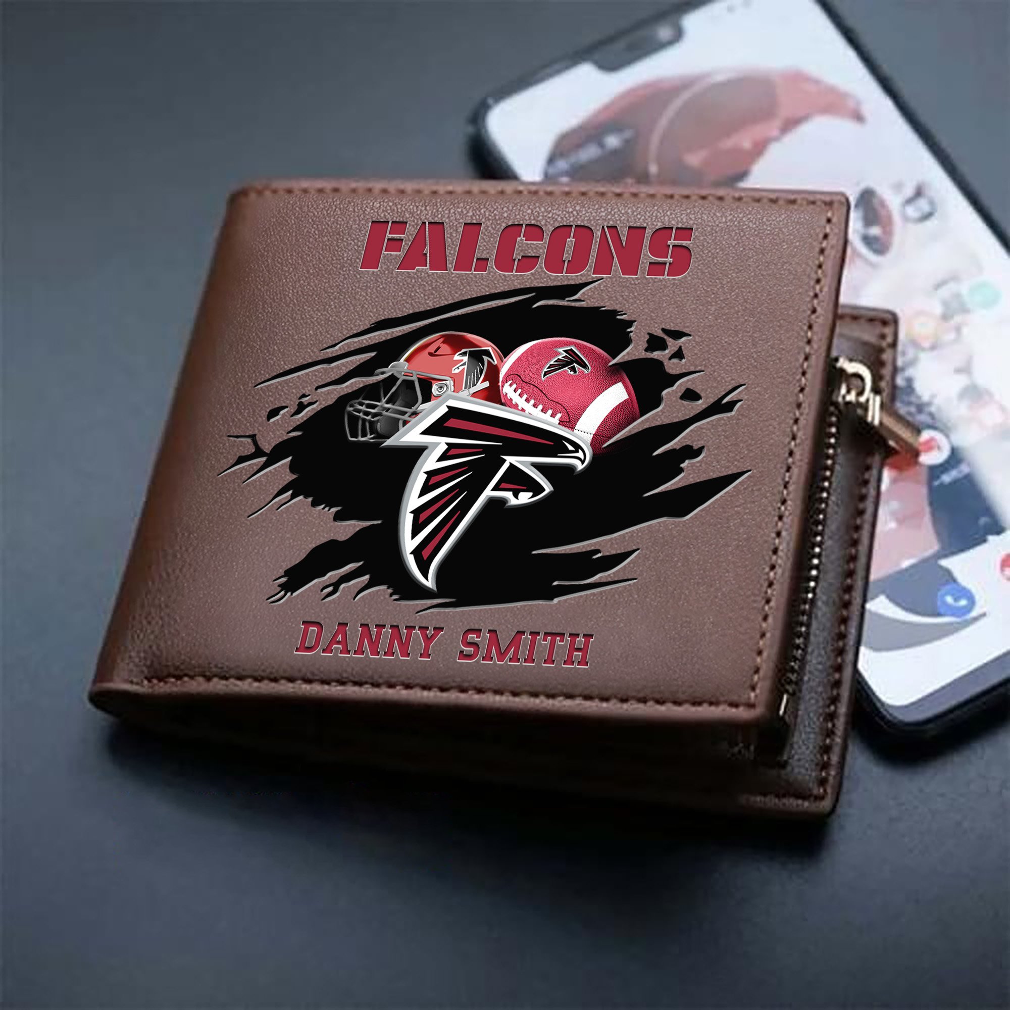 Alternative view of Atlanta Falcons Sport Men Wallet 2024 Version Custom Your Name, Sport Wallet For Football Fans, Sport Gifts ETHY-61737