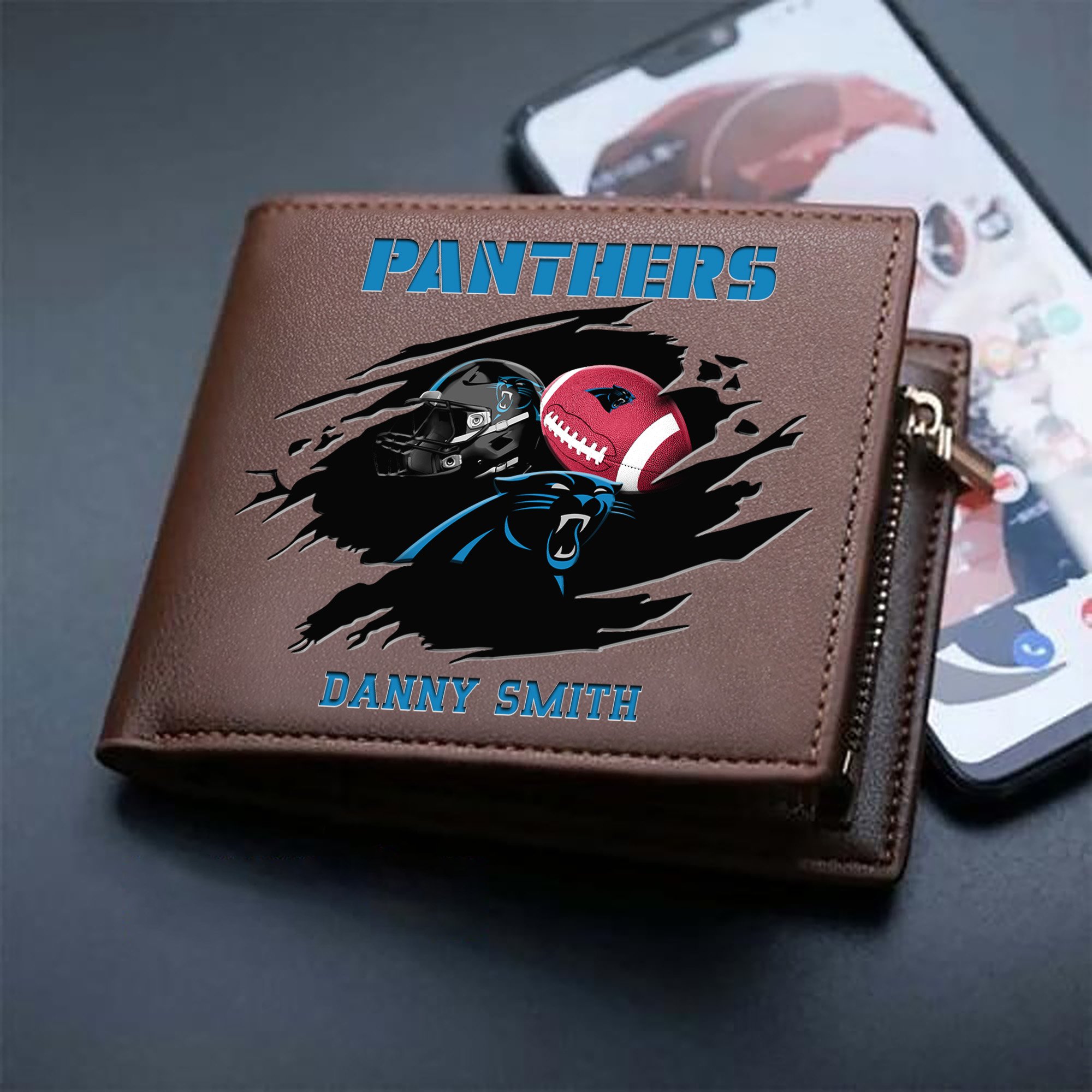 Alternative view of Carolina Panthers Sport Men Wallet 2024 Version Custom Your Name, Sport Wallet For Football Fans, Sport Gifts ETHY-61737